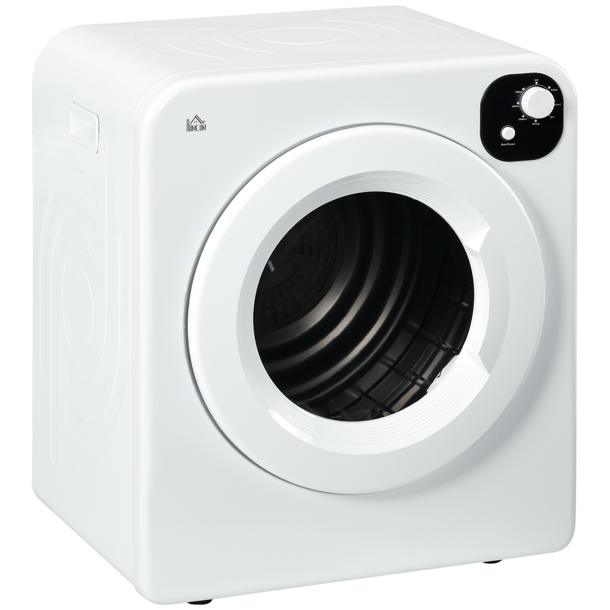 6kg Vented Tumble Dryer, Freestanding, Wall Mounted, Stackable, Portable Dryer with 7 Programmers, White - Life Essentials