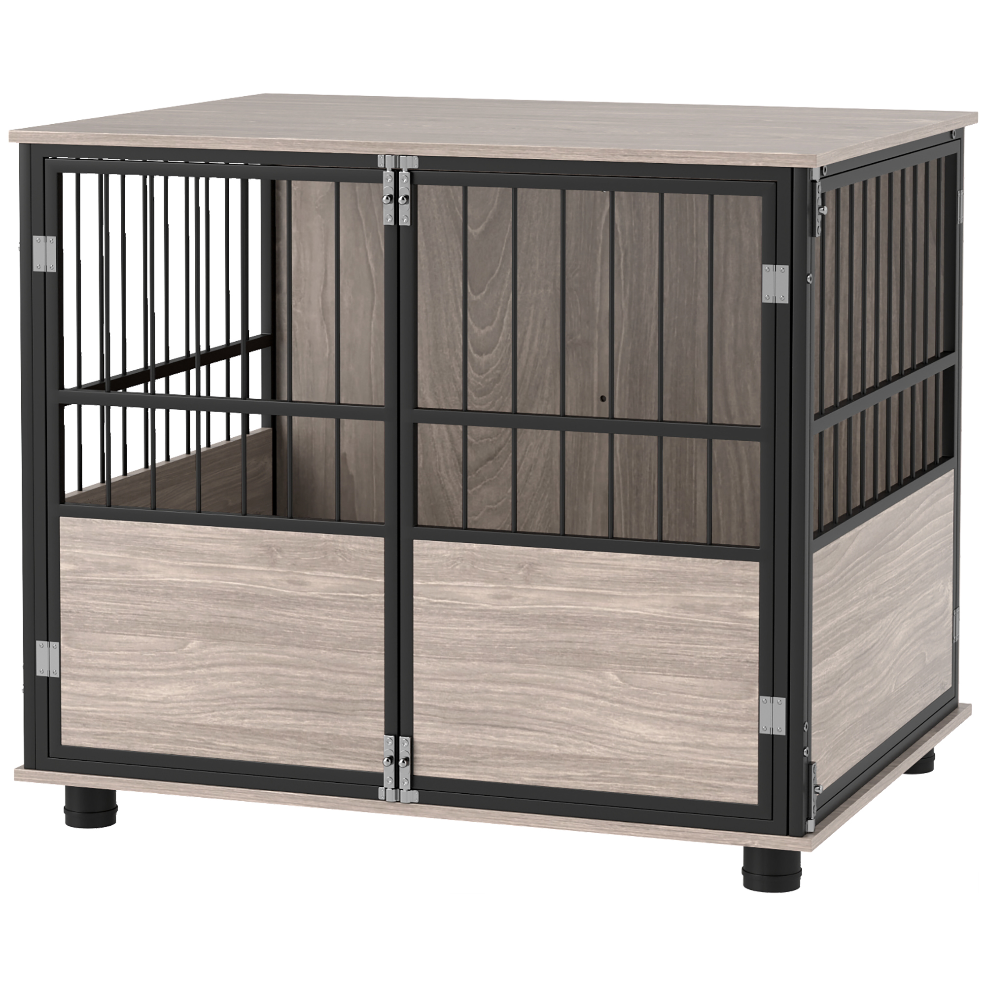Shelley XL Dog Crate Dog Cage End Table with Soft Washable Cushion - Large - Life Essentials