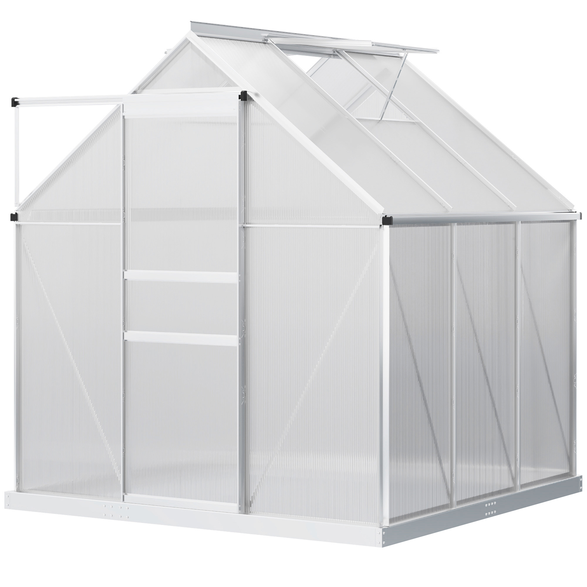 SUNVISTA 190 x 190cm Walk-In Polycarbonate Greenhouse - Life Essentials