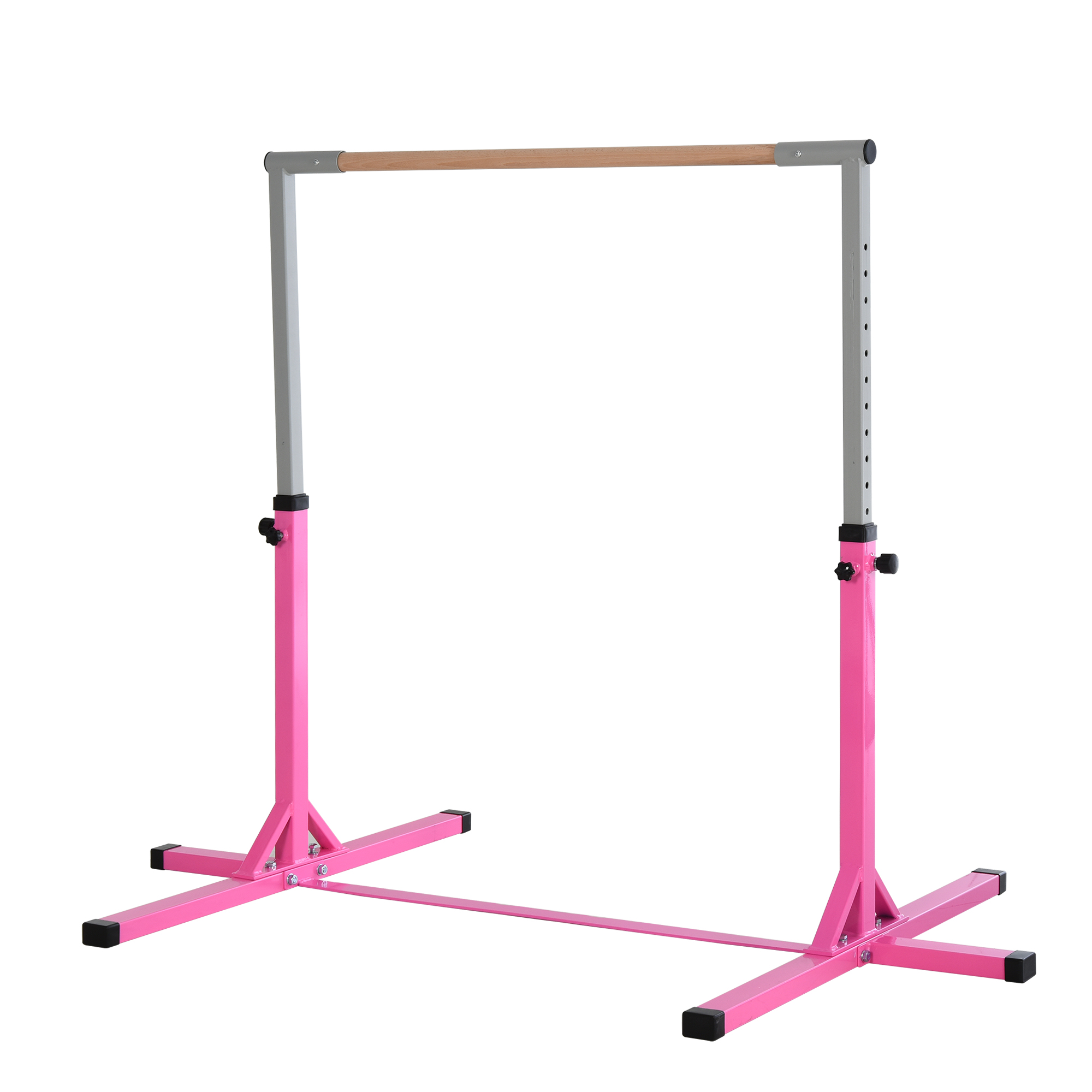 Steel Frame Adjustable Horizonal Gymnastics Bar for Kids Pink - Life Essentials