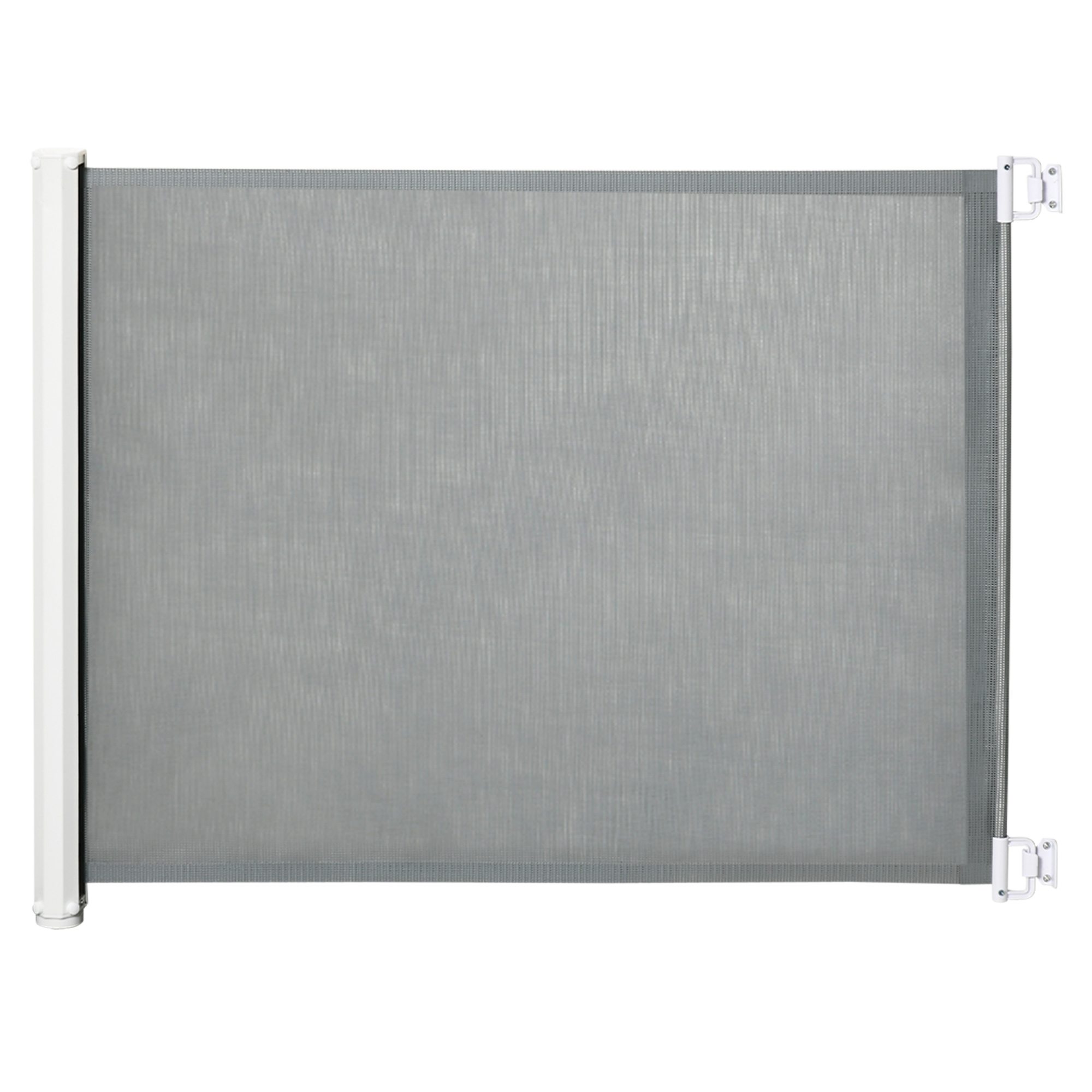 Retractable Safety Gate Dog Pet Guard Barrier Folding Protector Home Doorway Room Divider Stair Guard Grey 115L x 82.5H cm - Life Essentials