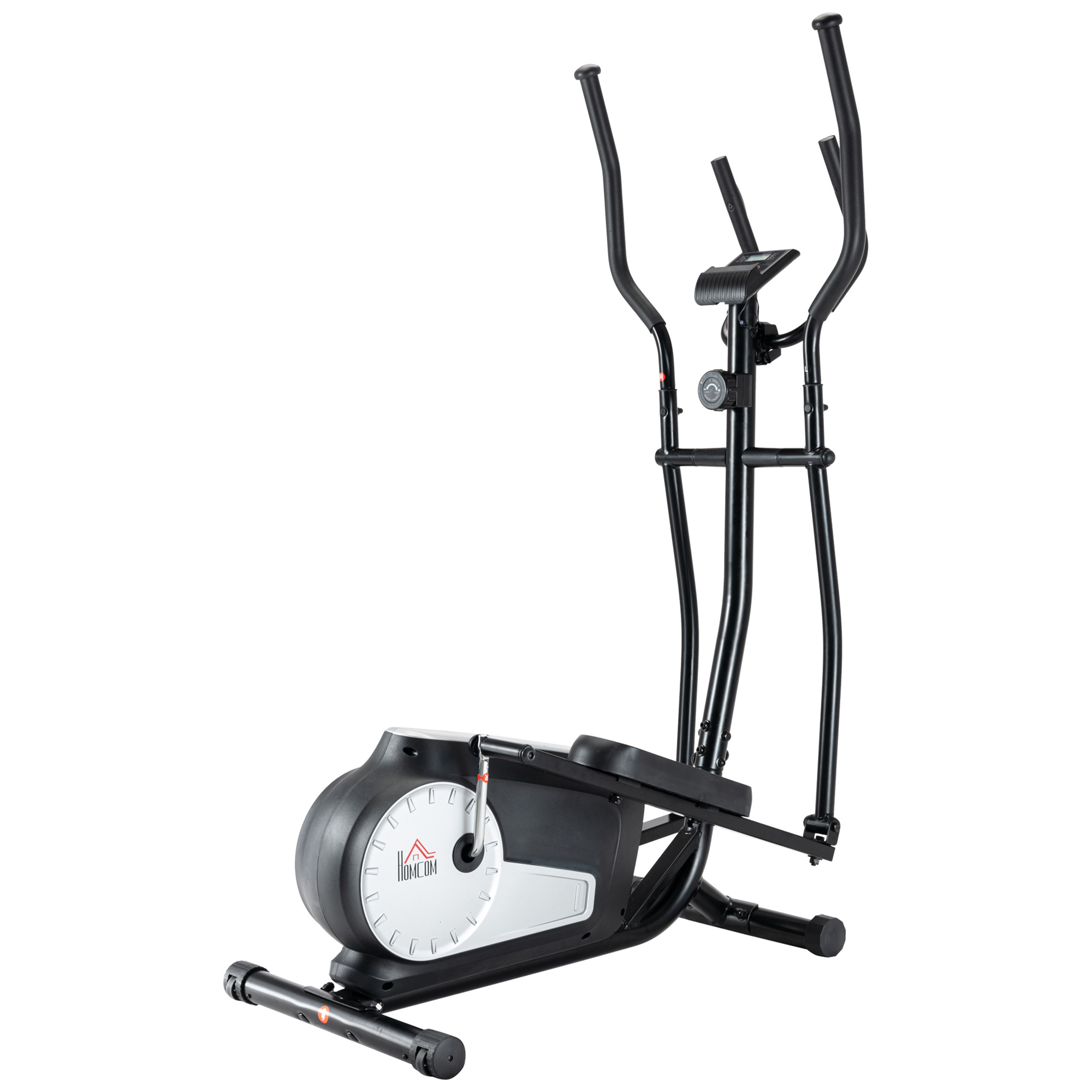 Elliptical Cross Trainer, Home Cardio Workout Machine w/ 8 Level Magnetic Resistance, LCD Monitor, Pulse Heart Rate Sensor and Two Wheels - Life 