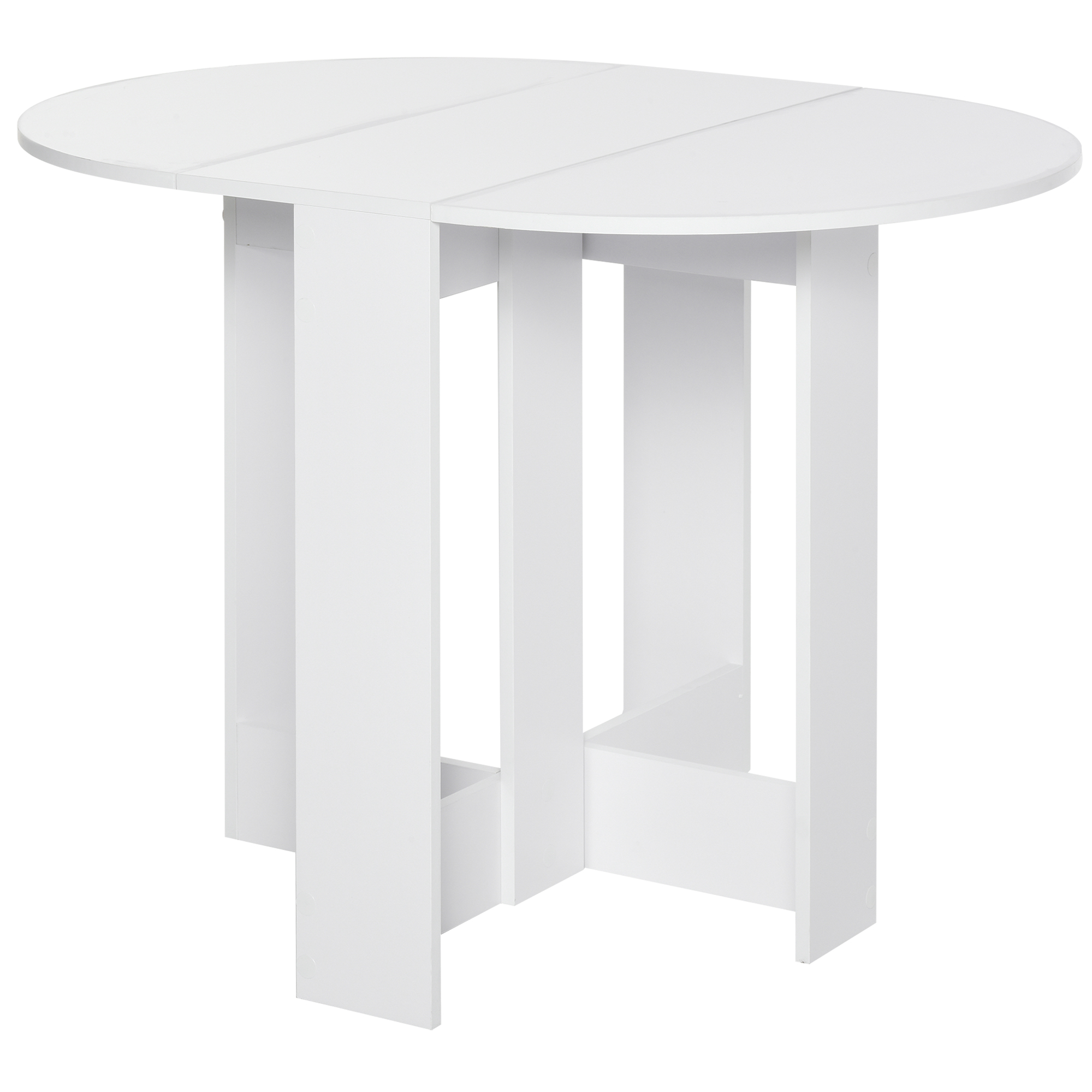 Folding Drop Leaf Dining Table Foldable Bar Table - White - Life Essentials