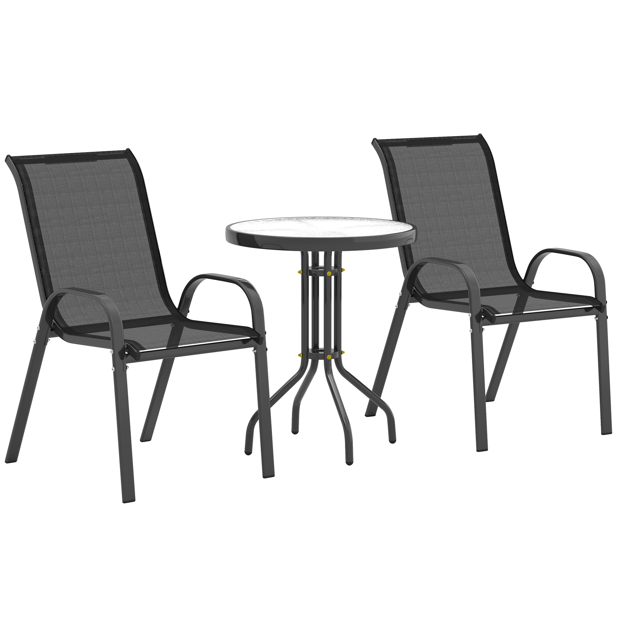 SUNVISTA Three-Piece Outdoor Garden Set - Black - Life Essentials