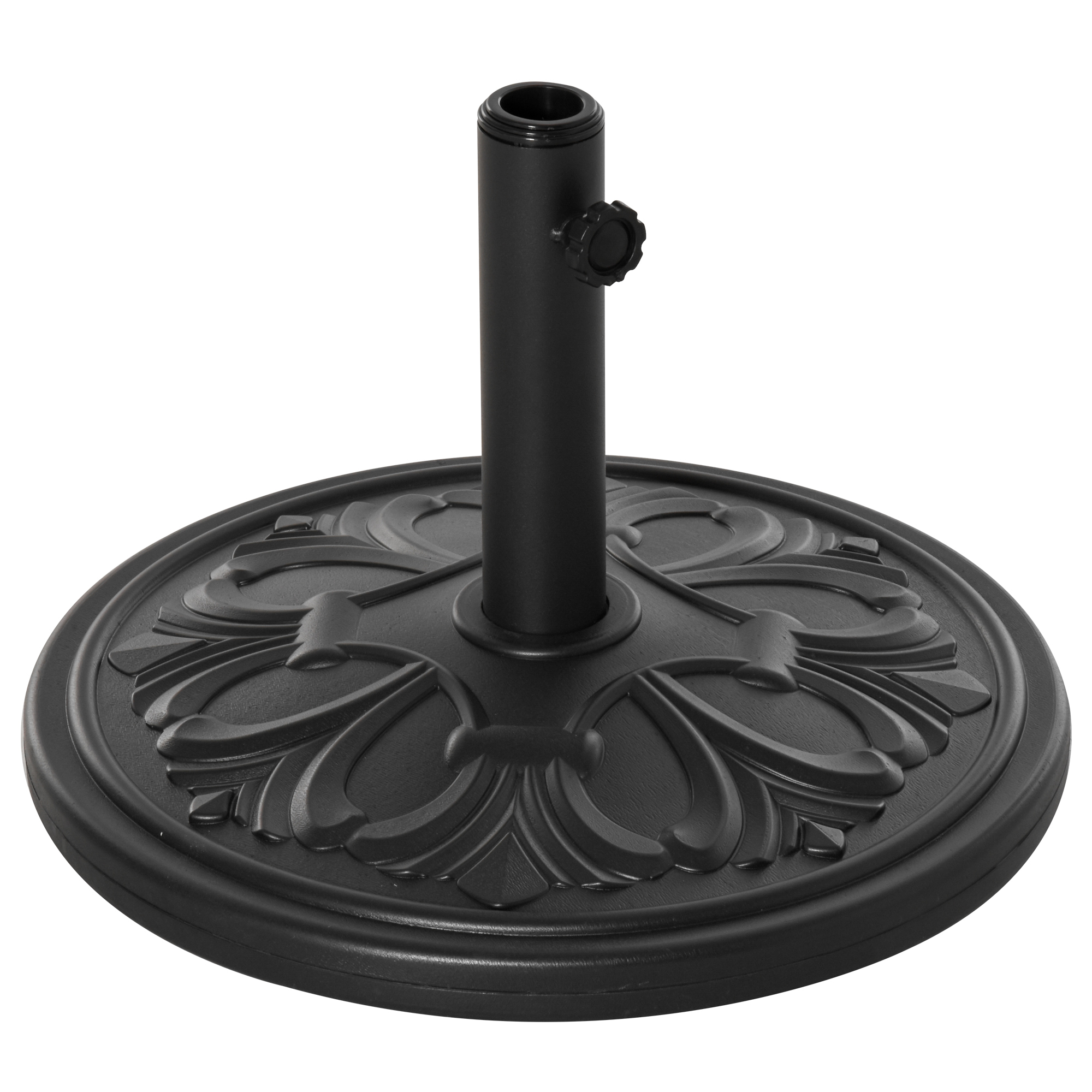 Round Parasol Base Heavy Duty Cement Stand Umbrella Holder Garden - Life Essentials