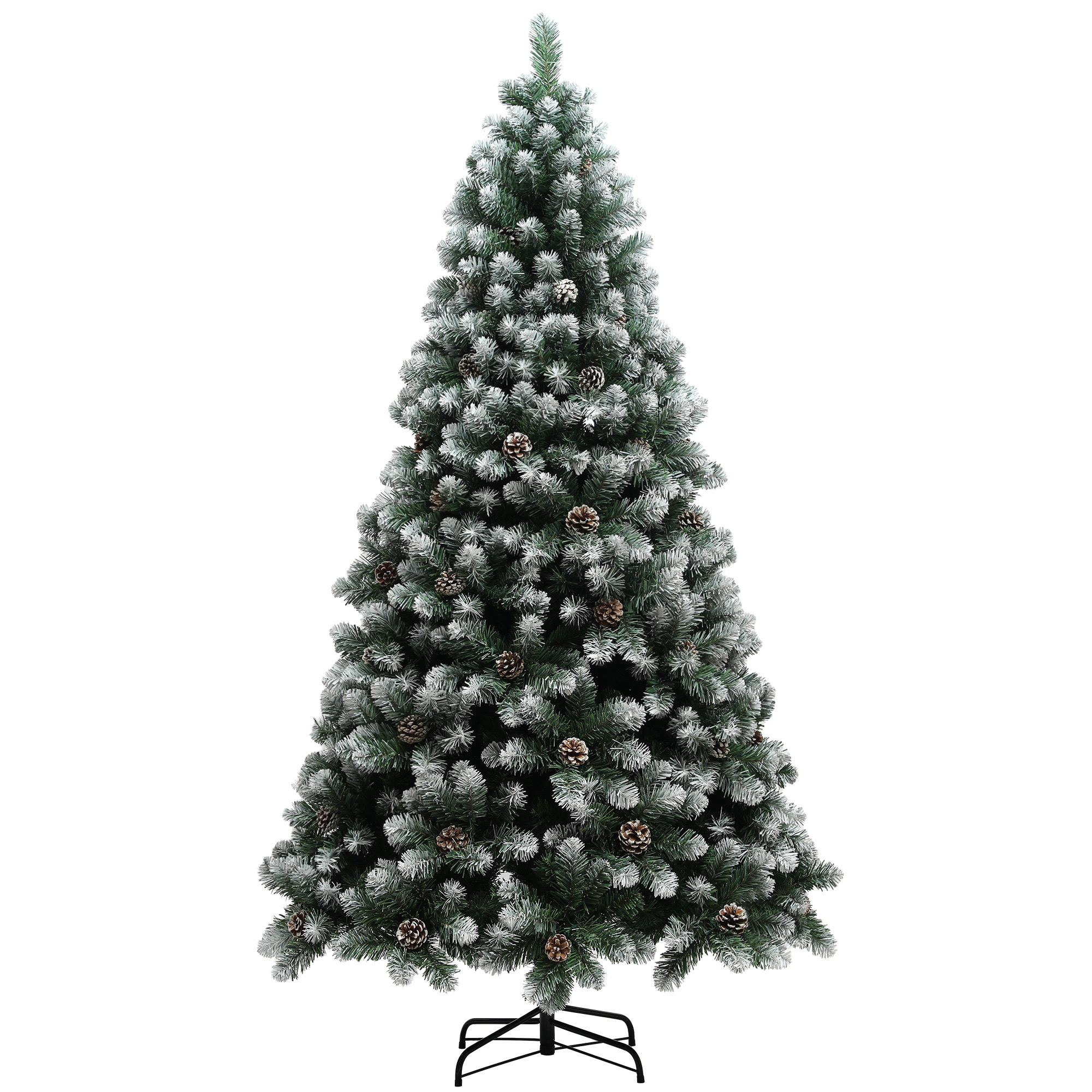Christmas Tree 7ft - Snow Dipped Chritmas Tree Green - Life Essentials