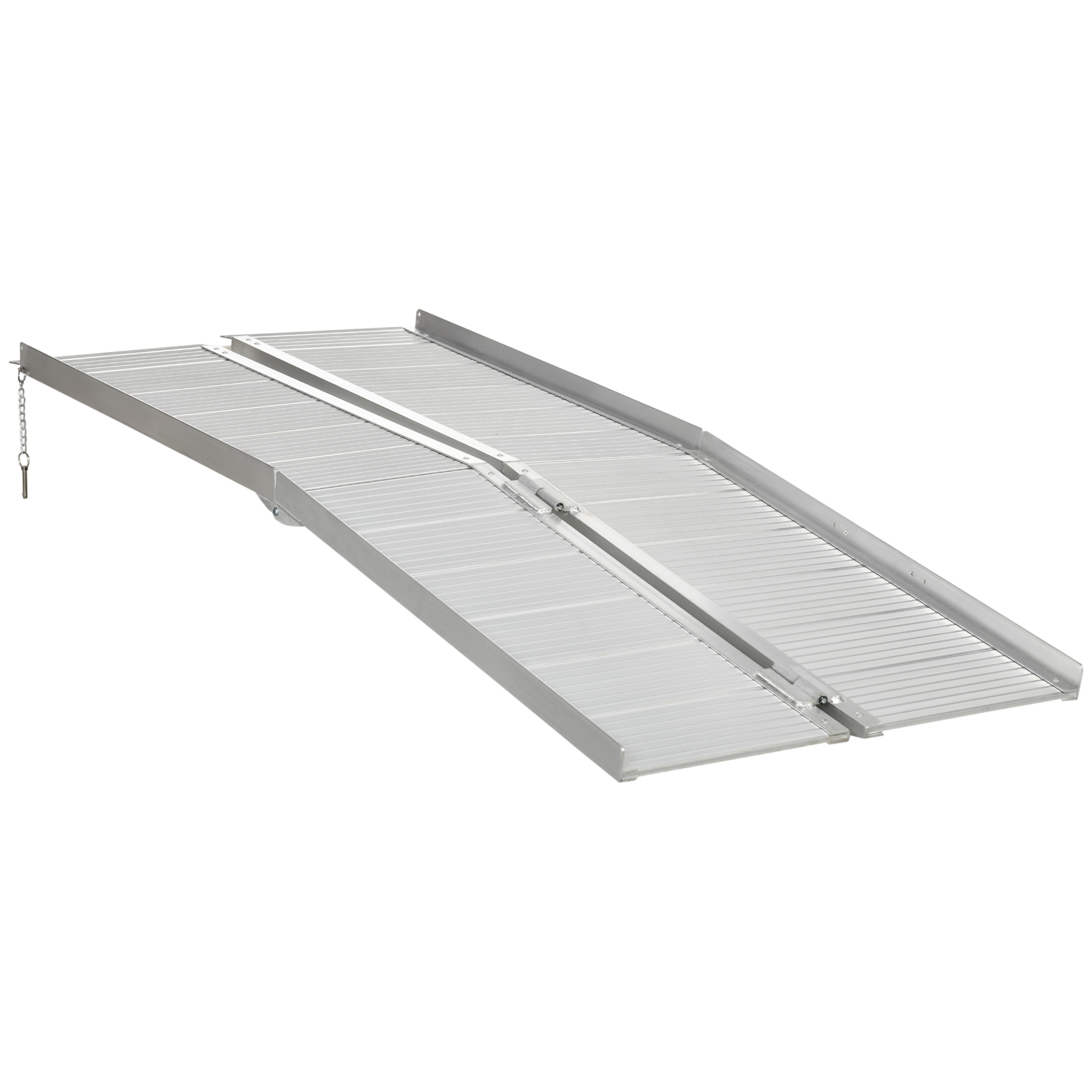 Textured Aluminum Folding Wheelchair Ramp, 183 x 72 cm Portable Threshold Ramp, for Scooter Steps Home Stairs Doorways - Life Essentials