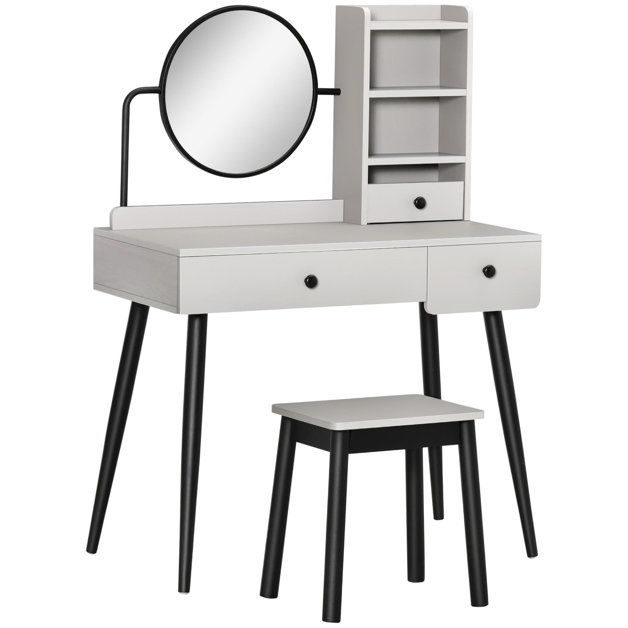 Dressing Table - CHIVAGO 3 Drawer Dresser Grey 45cm - Life Essentials