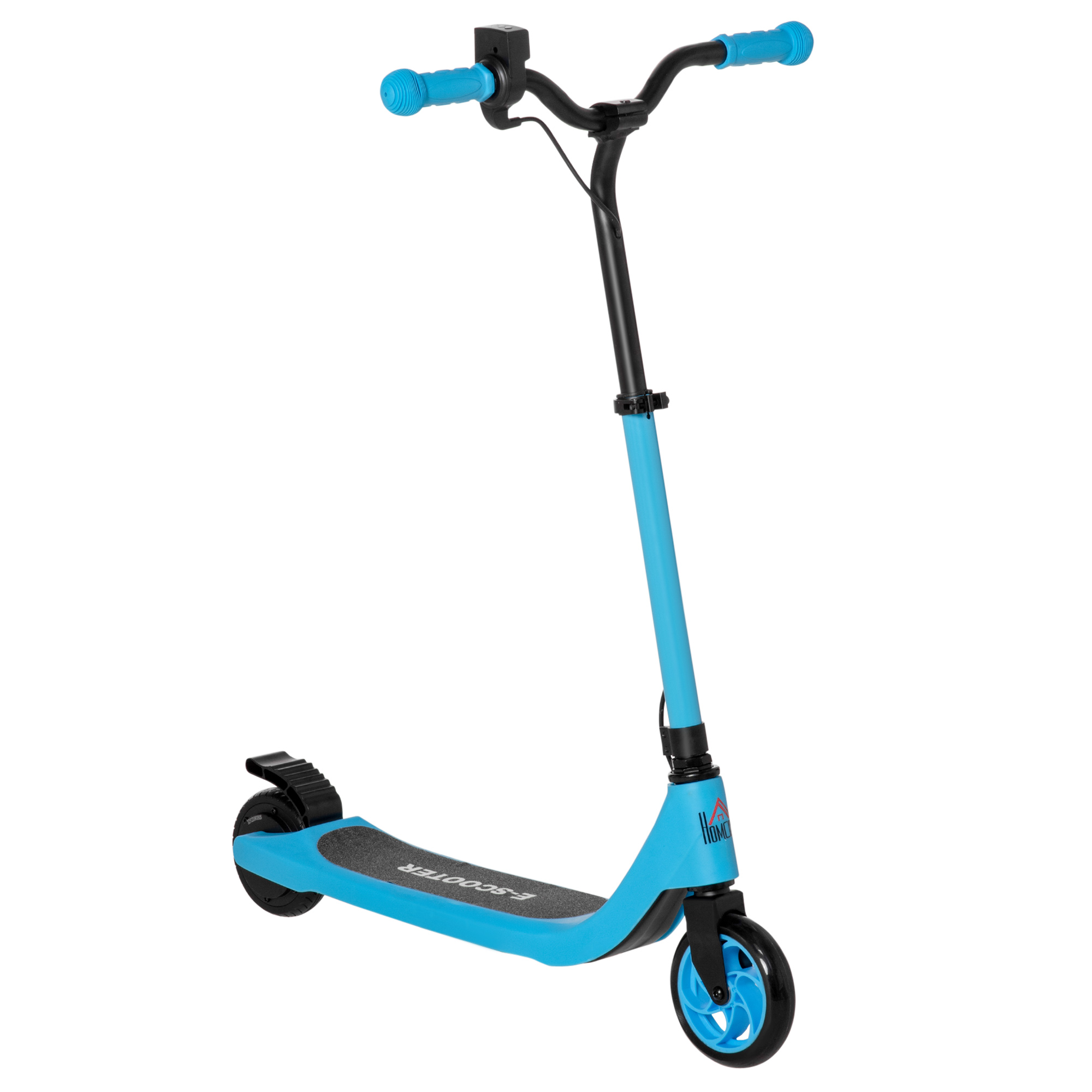 Electric Scooter, 120W Motor E-Scooter w/ Battery Display, Adjustable Height, Rear Brake for Ages 6+ Years - Blue - Life Essentials