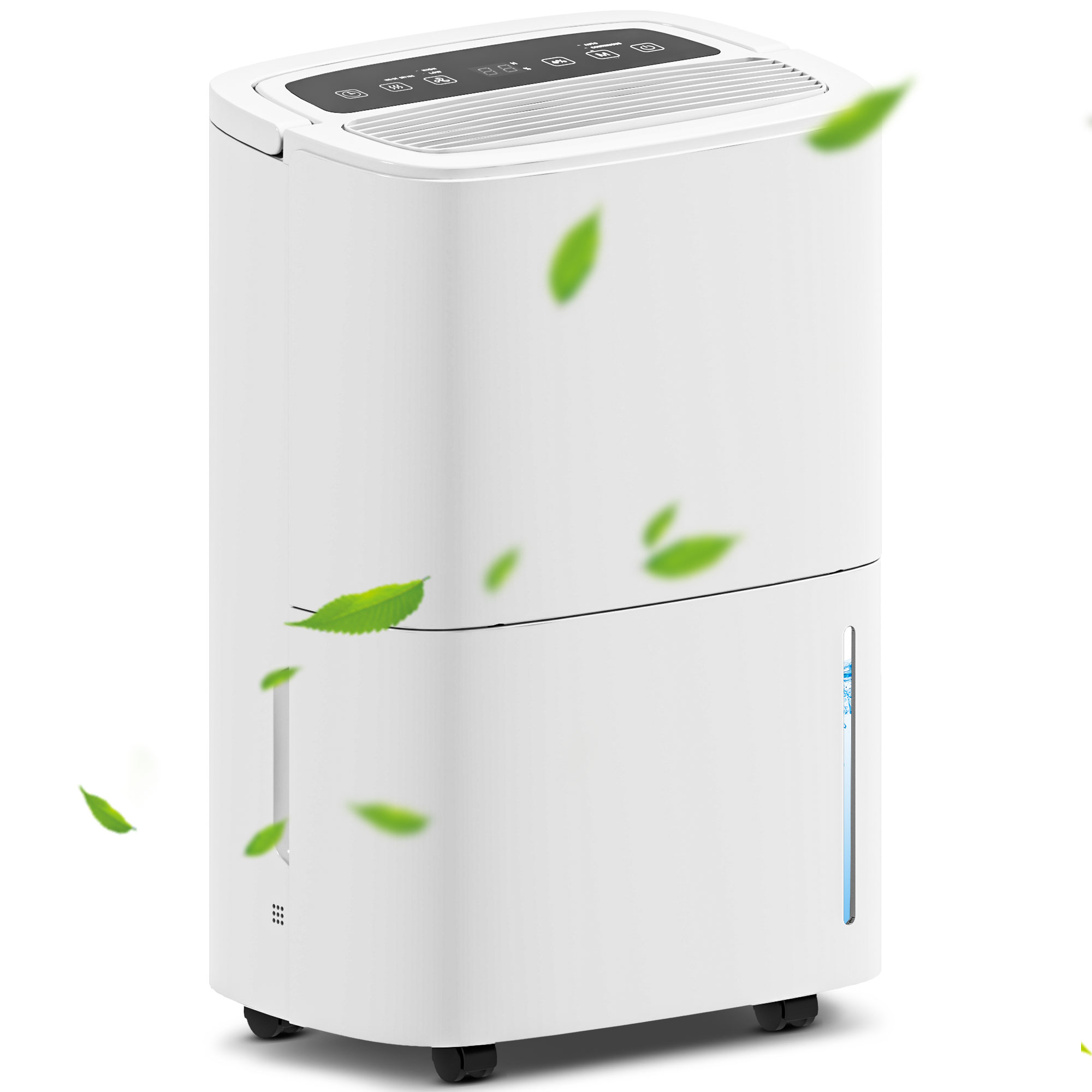 Room Dehumidifier - 20L Day Dehumidifier 5L Water Tank White 34.3cm - Life Essentials