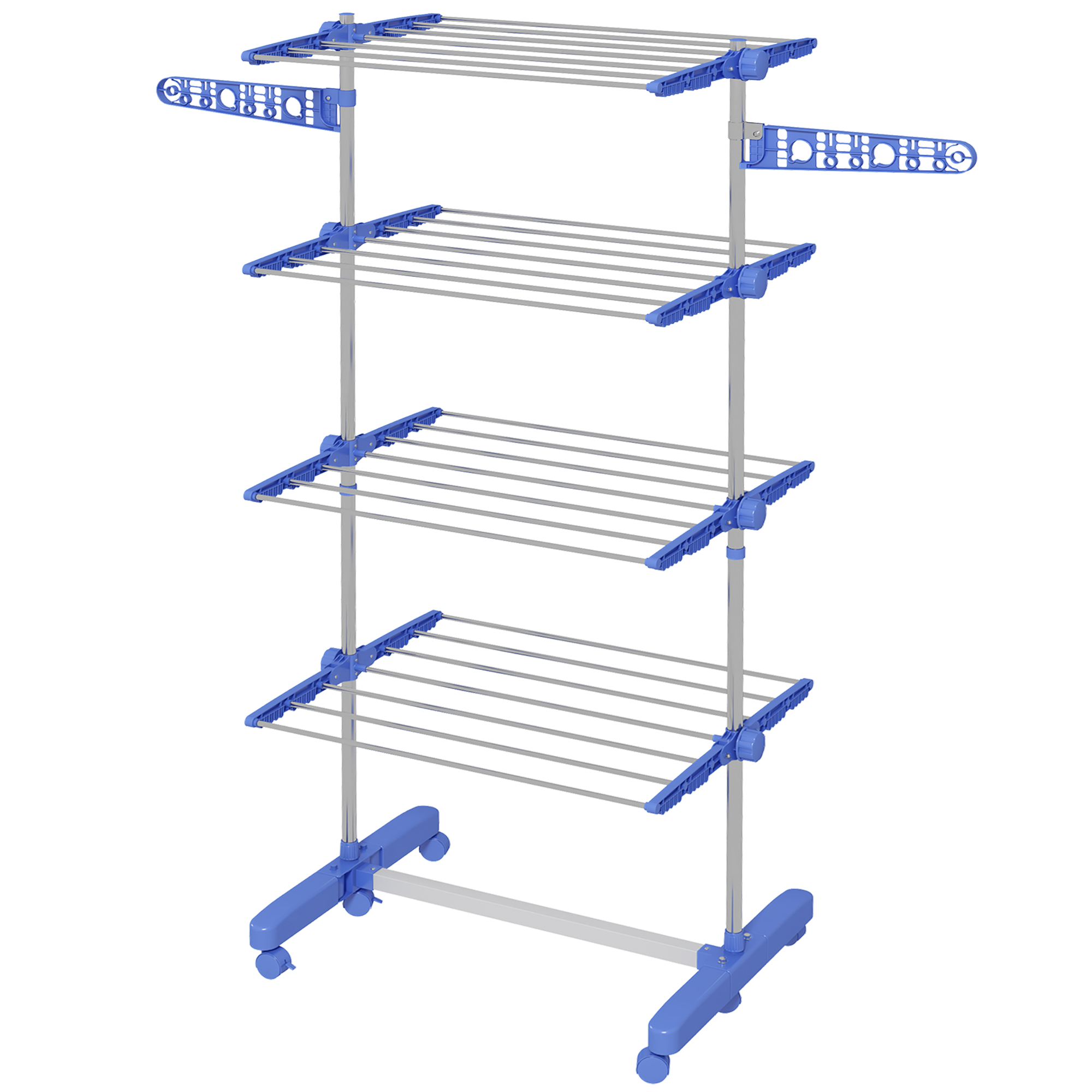 Scott 4-Tier Clothes Airer Foldable Indoor Dryer - Blue - Life Essentials