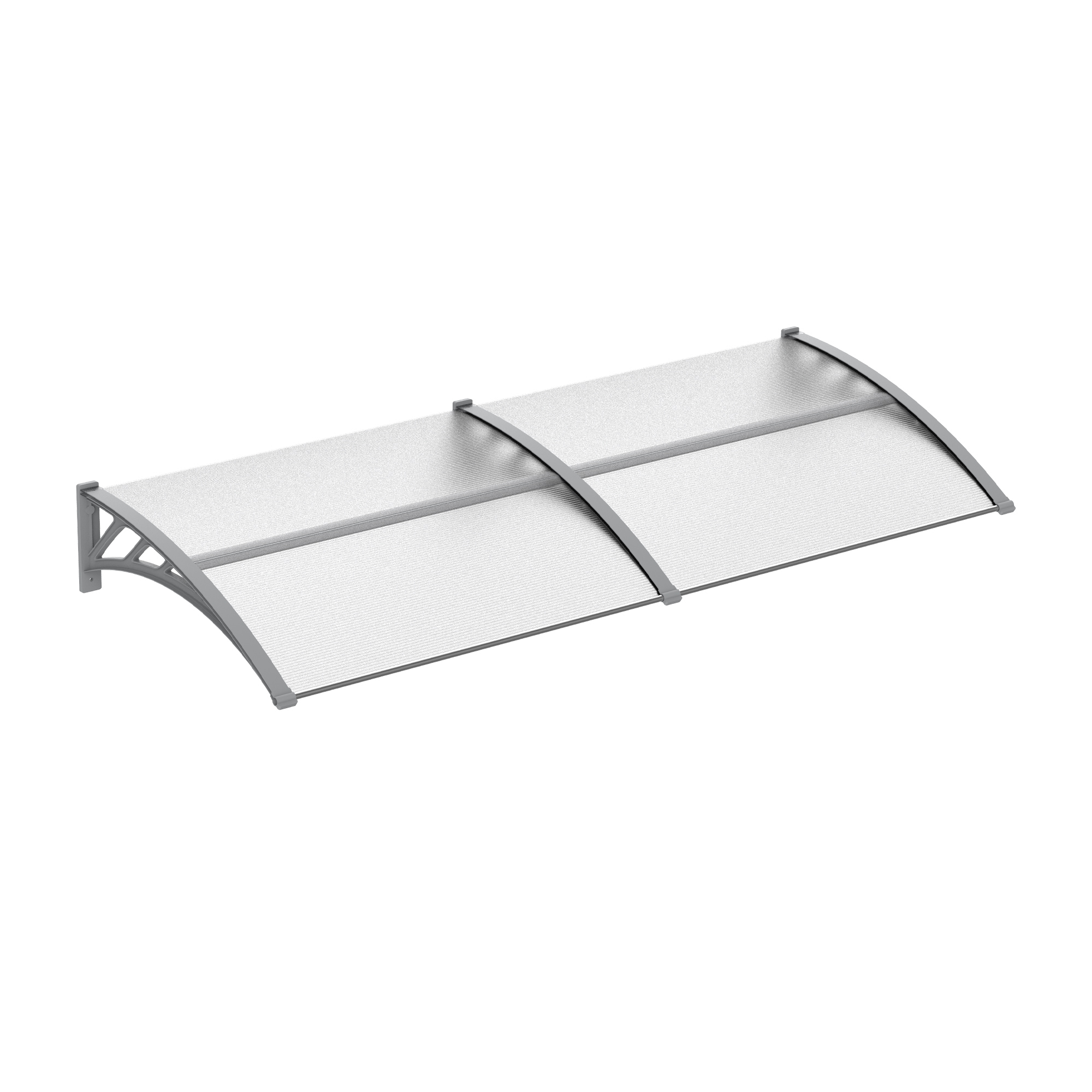 Door Canopy Awning Outdoor Window Rain Shelter Cover for Front/Back Door Porch Clear 200 x 75cm - Life Essentials