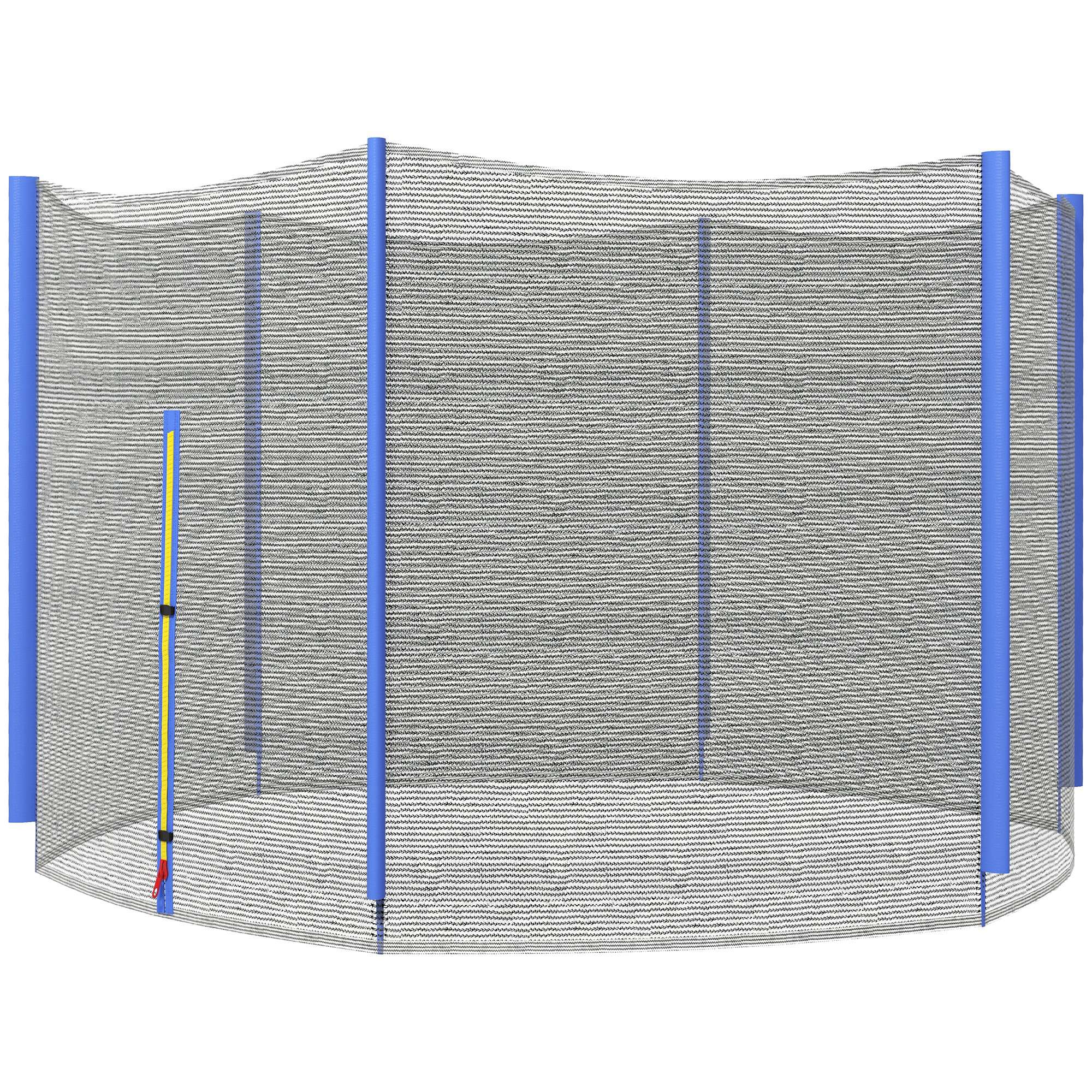 SPORTEDGE 8ft Trampoline Net Replacement with Zip & 6 Plastic Pole Covers, Weather-Resistant, Blue - Life Essentials