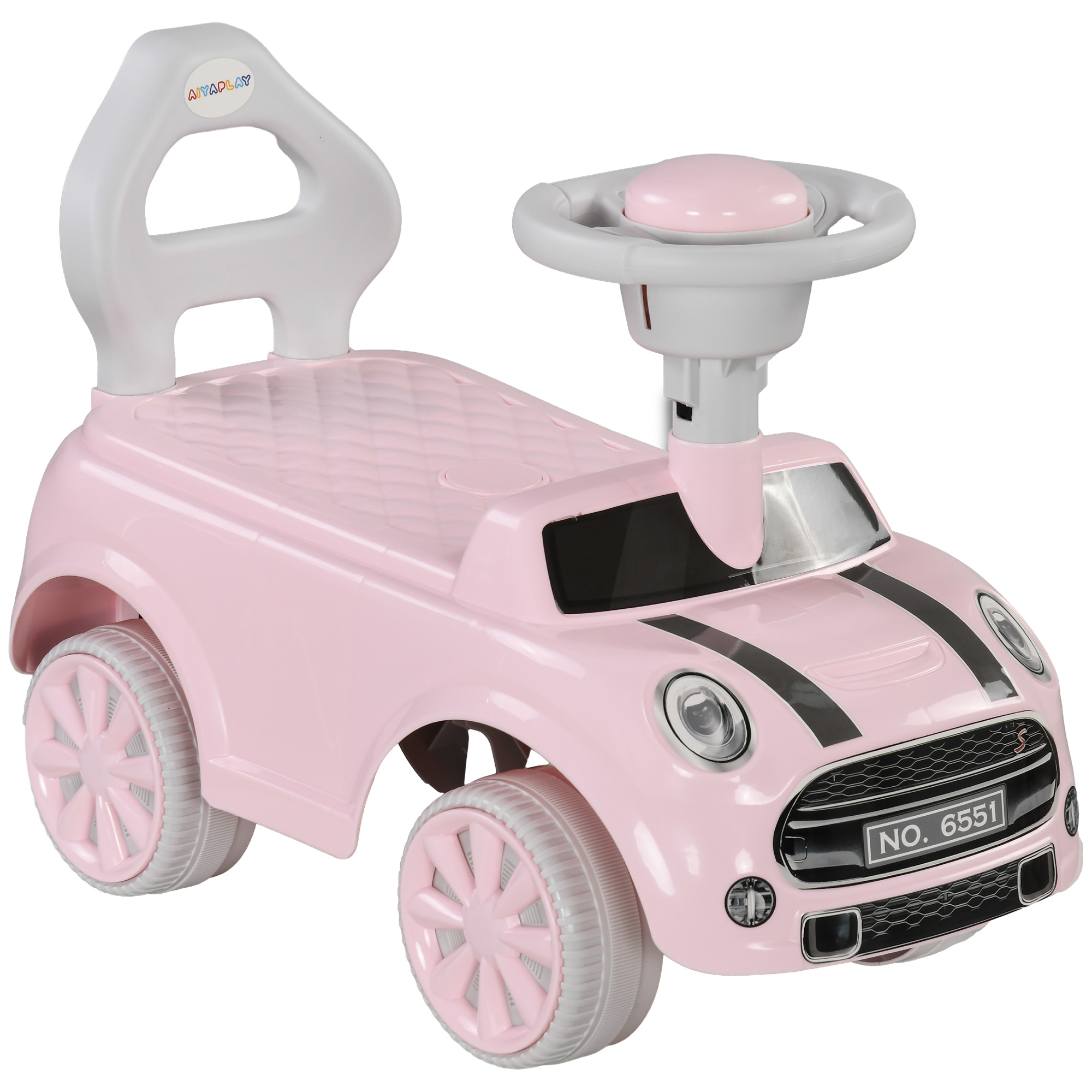 Kinsey Foot to Floor Ride-On Car with Air Horn 18 to 36 Months - Pink - Life Essentials