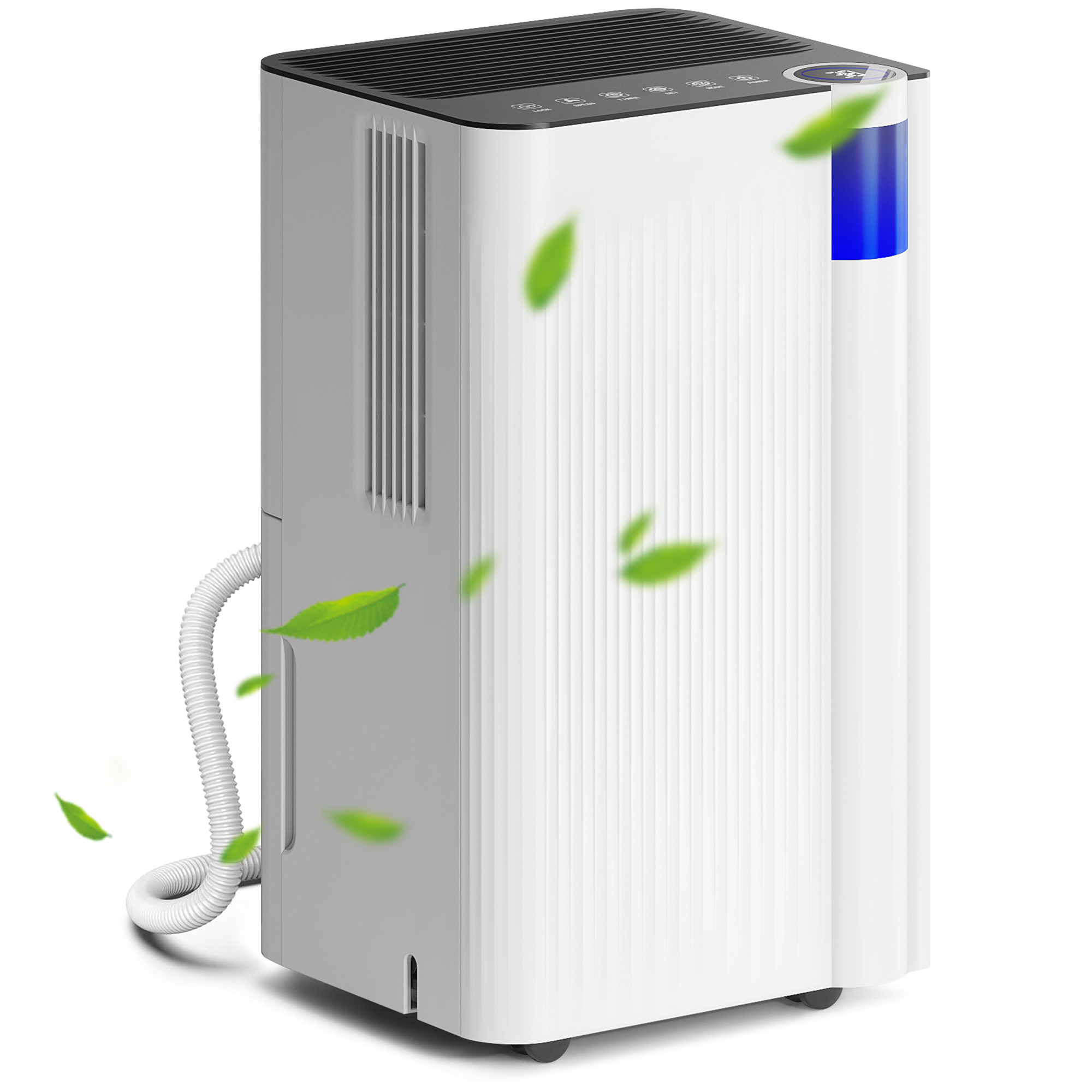 HERON 12L/Day Dehumidifier with Continuous Drainage, Digital Humidity Display, Filter, Auto Defrost, Children Lock, Laundry Drying - Life Essentials