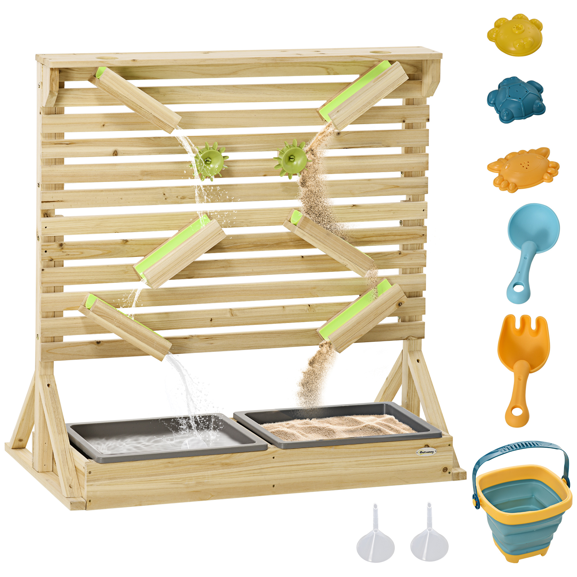 Outdoor Kids Running Water and Sand Playset, with 18 Accessories - Life Essentials