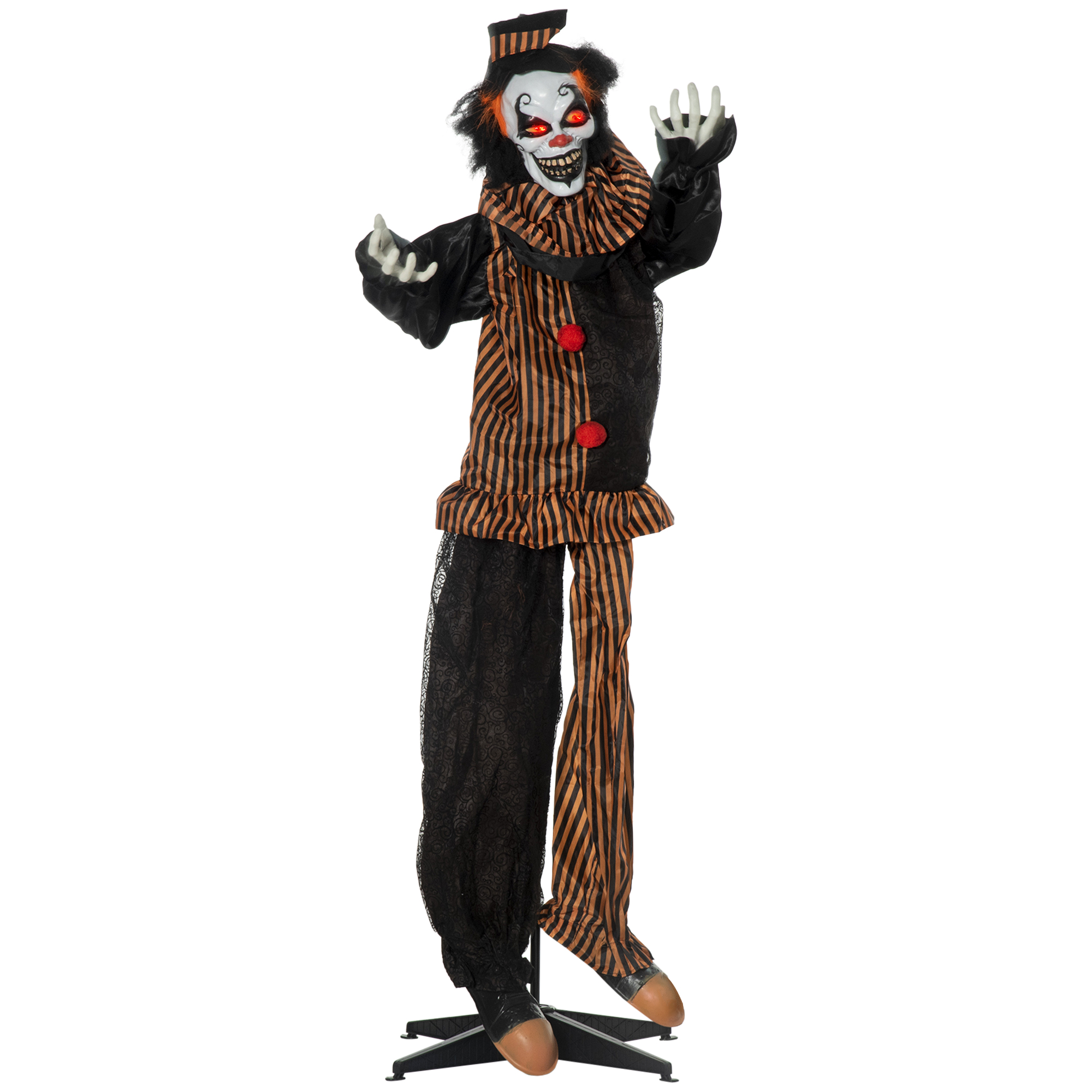 Yangon 67" Animated Halloween Talking Circus Clown Decoration - Mulit Colour - Life Essentials
