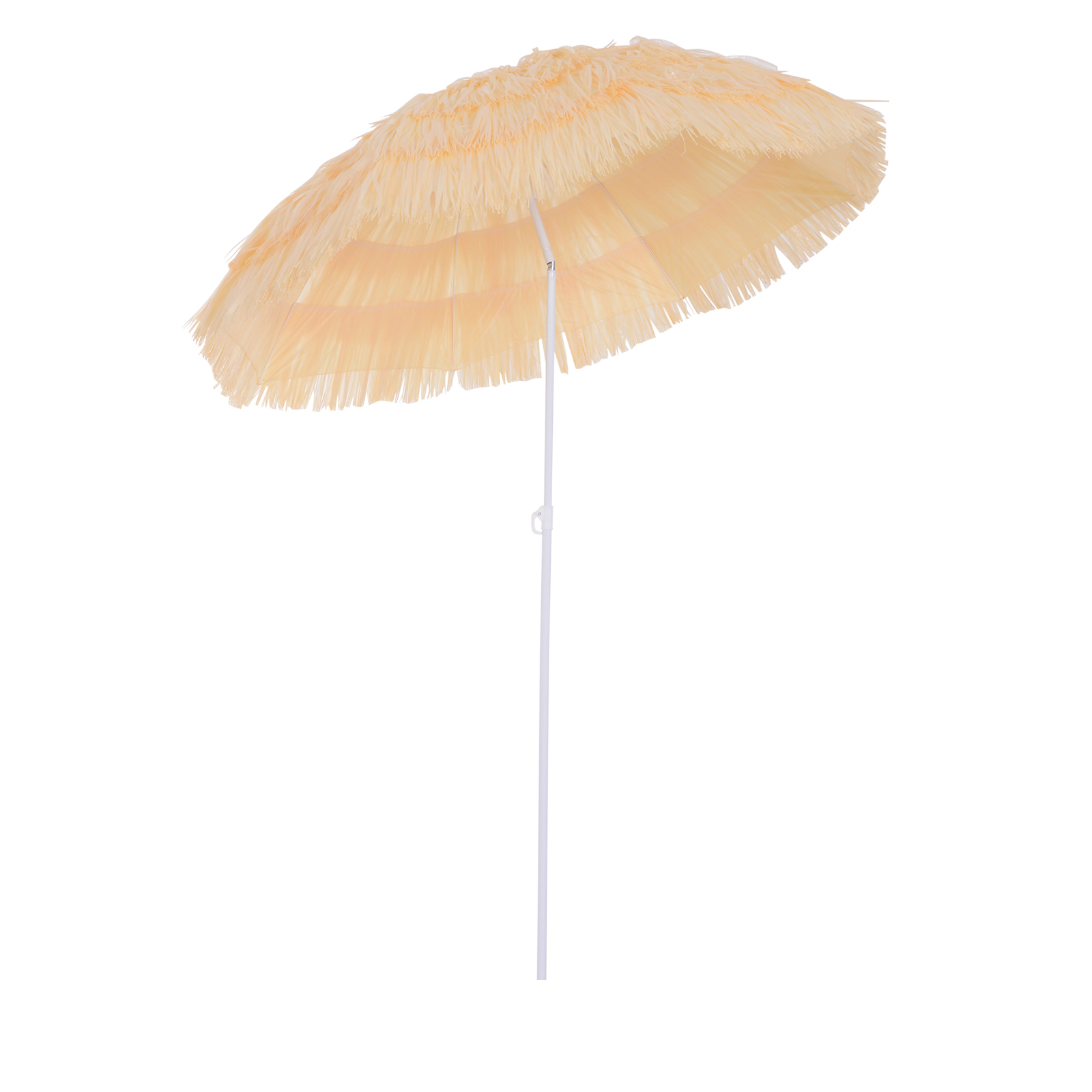 Patio Garden Hawaii Beach Sun Umbrella Sunshade Hawaiian Folding Tilting Crank Parasol (Wheat) - Life Essentials
