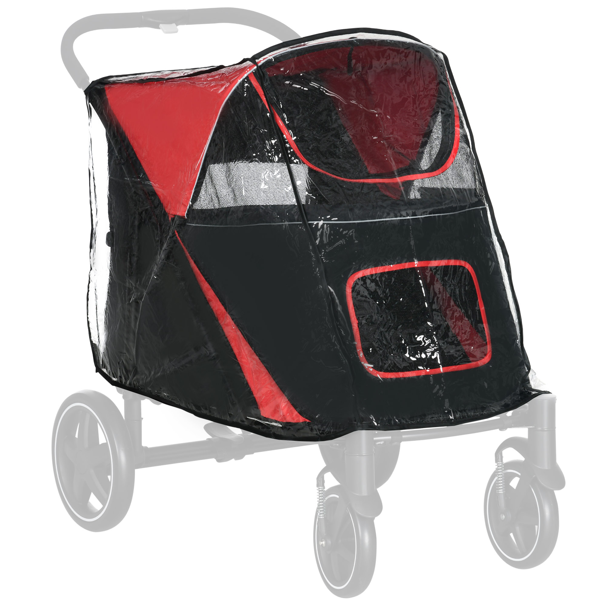 Dog Stroller Rain Cover, Cover for Dog Pram Stroller Buggy for Large Medium Dogs with Rear Entry - Life Essentials