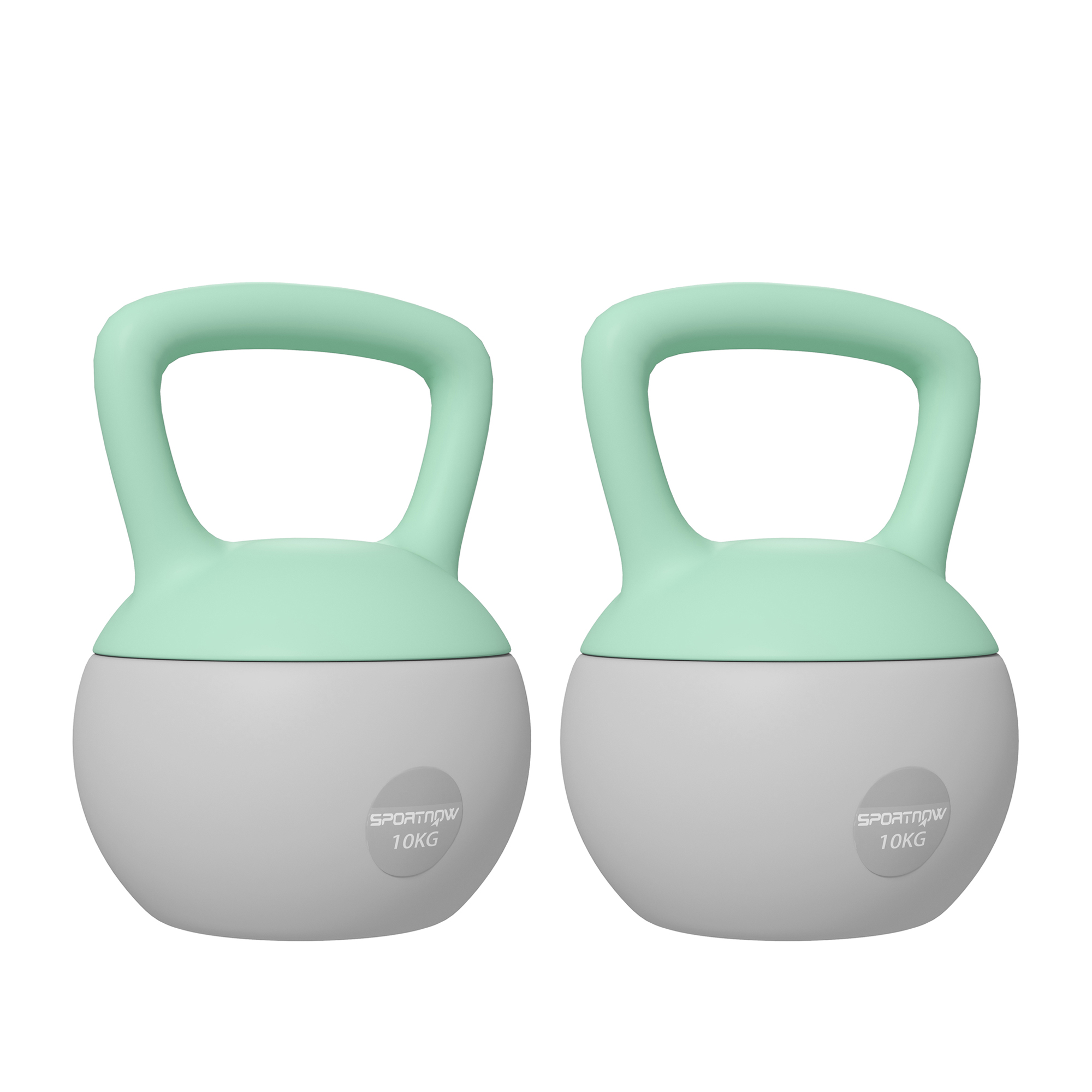 Gym Accessories - 10kg Soft Kettlebell Set with Non Grey 21cm - Life Essentials
