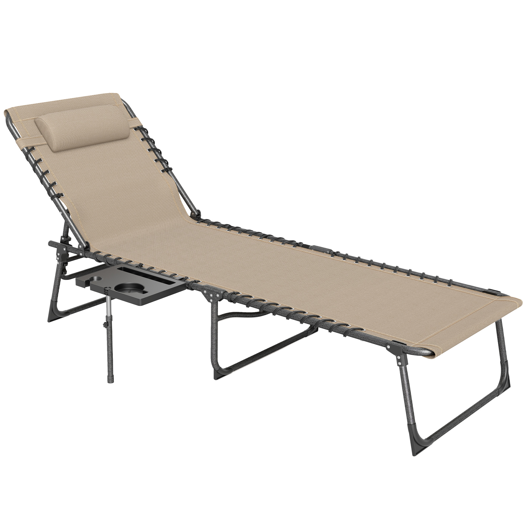 SUNVISTA Five-Position Reclining Sun Lounger - Beige - Life Essentials