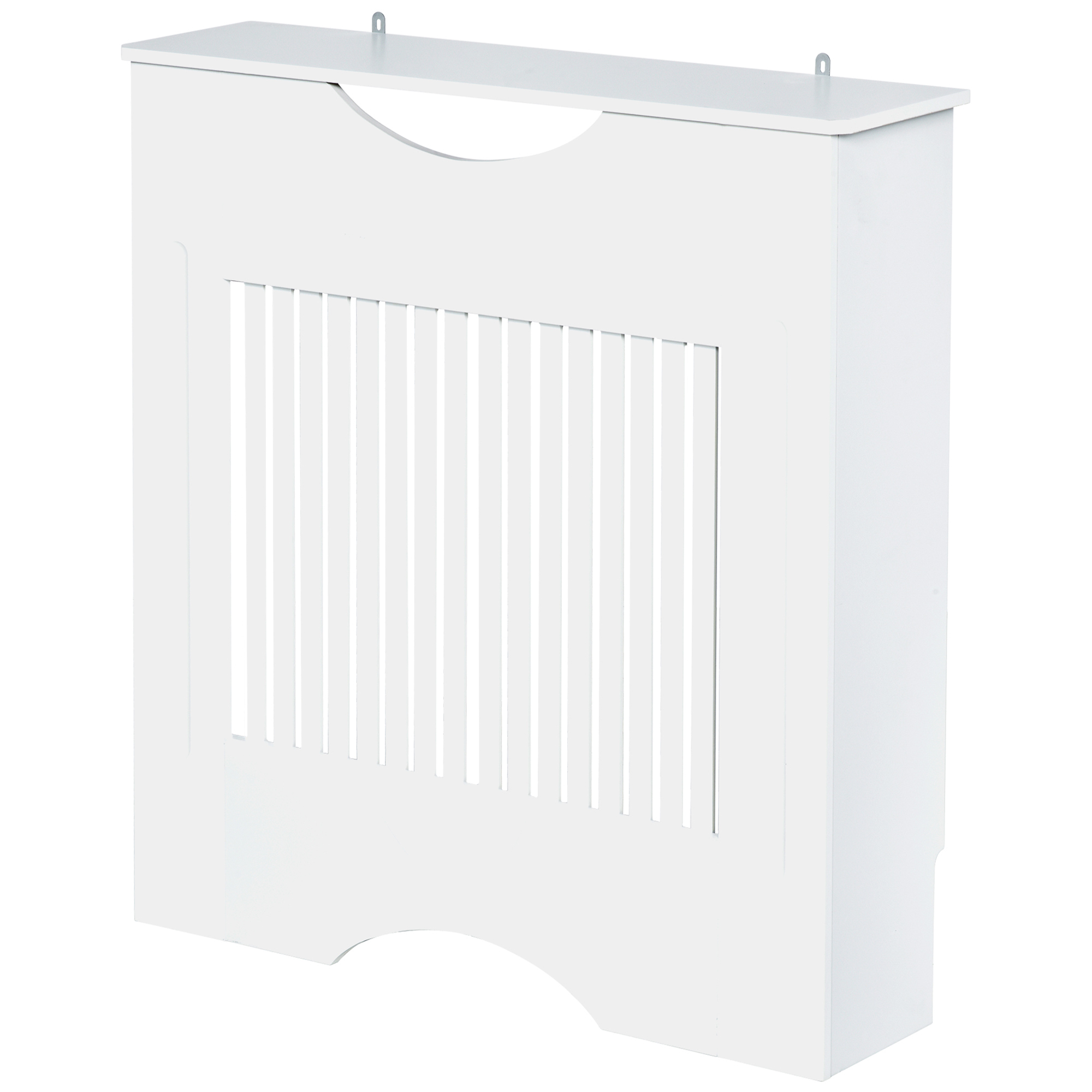 Radiator Cover W/E1 Class 12mm MDF Engineered Wood, 78W x 19D x 80.5Hcm-White - Life Essentials