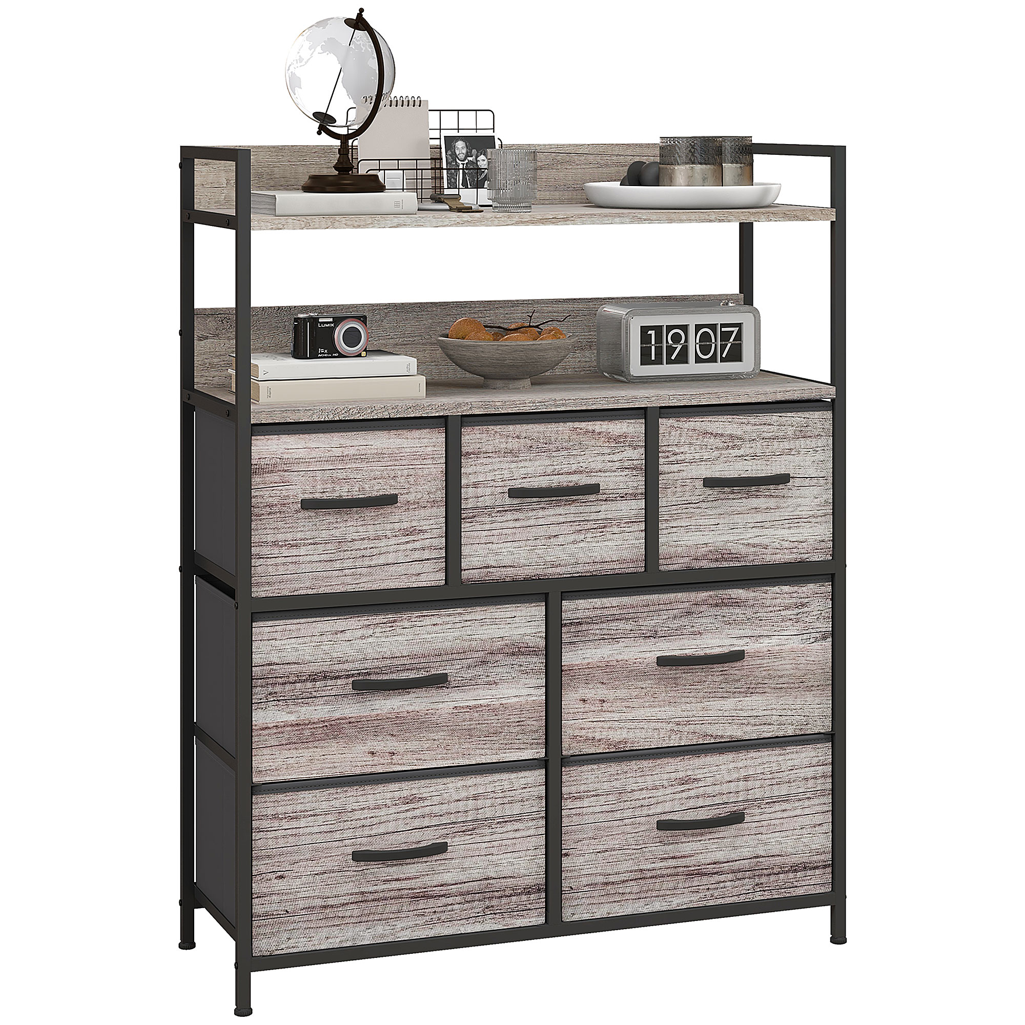 HERON Grey Chest of Drawers - Medium-sized, 7 Drawers - Life Essentials