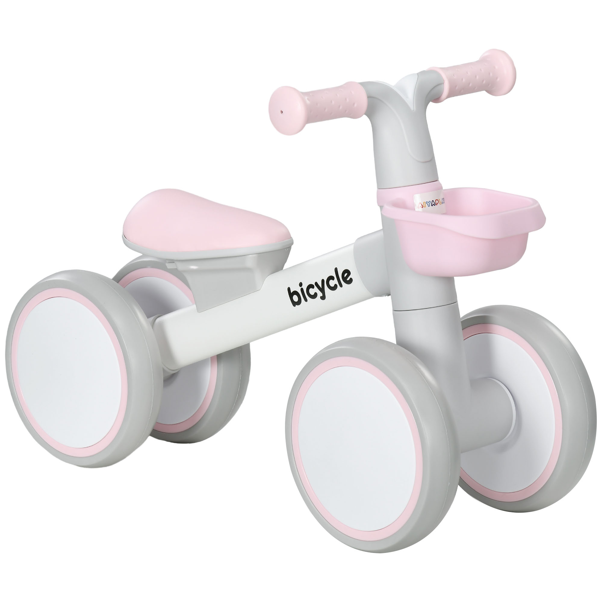 Kinsey Kids Balance Bike with Adjustable Seat and Silent Wheels - Pink - Life Essentials