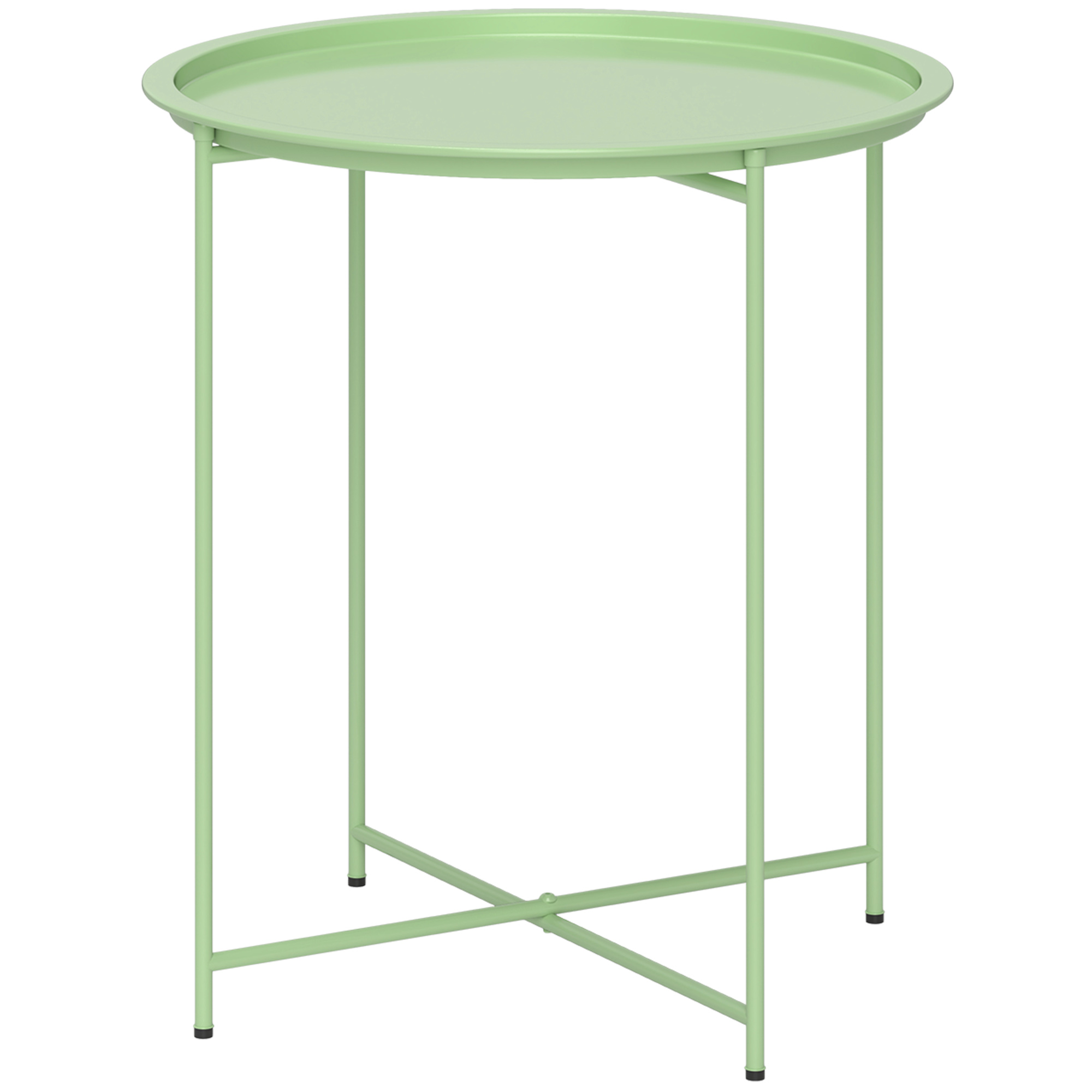 SUNVISTA Steel Removable Tray Top Garden Table - Green - Life Essentials