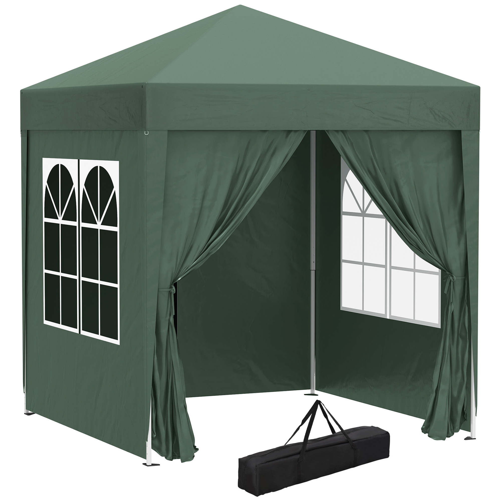 Pop Up Gazebo Canopy, size (2 x 2m)-Green - Life Essentials