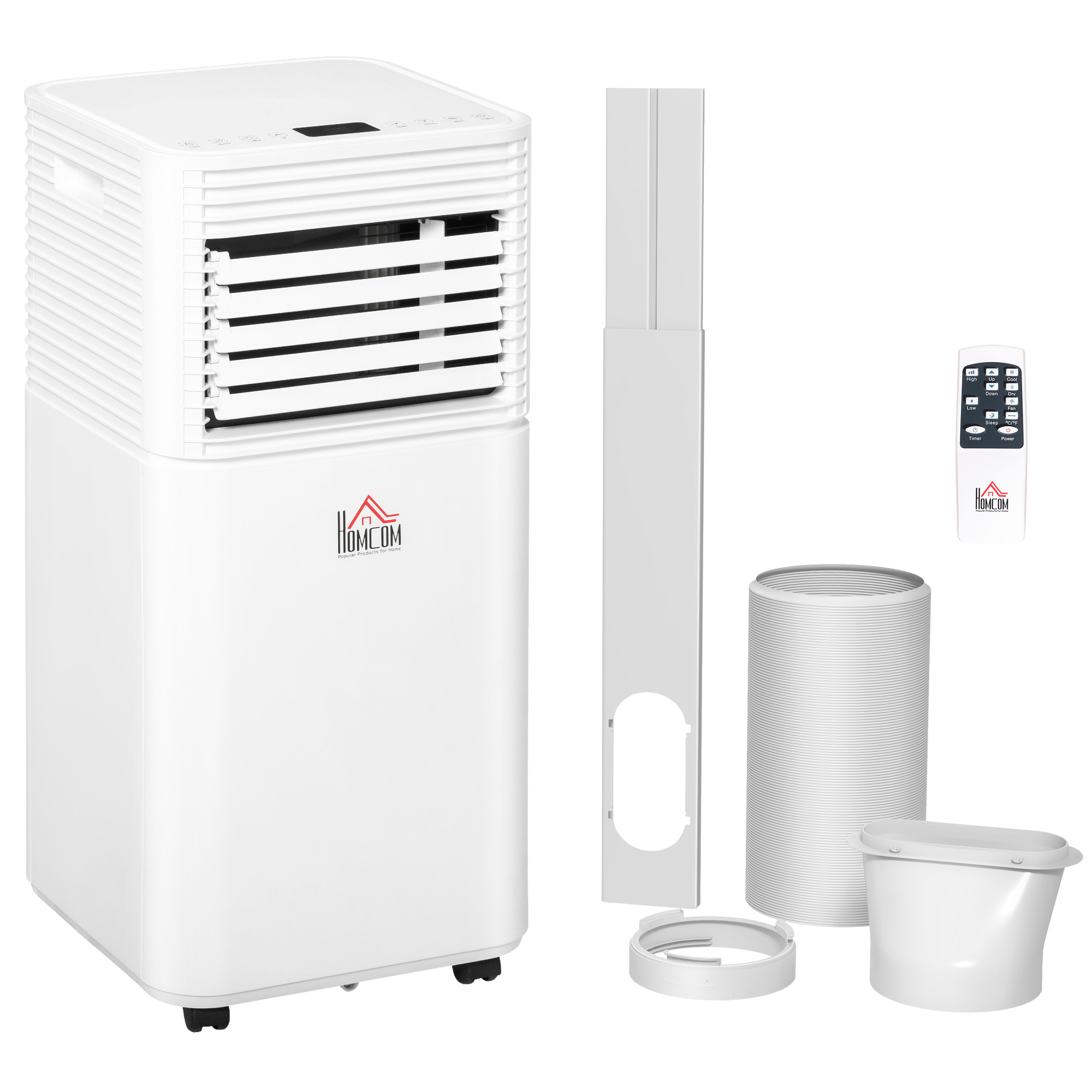 9000 BTU 4-In-1 Compact Portable Mobile Air Conditioner Unit Cooling Dehumidifying Ventilating w/ Fan Remote LED 24Hr Timer Auto Shut-Down - Life 