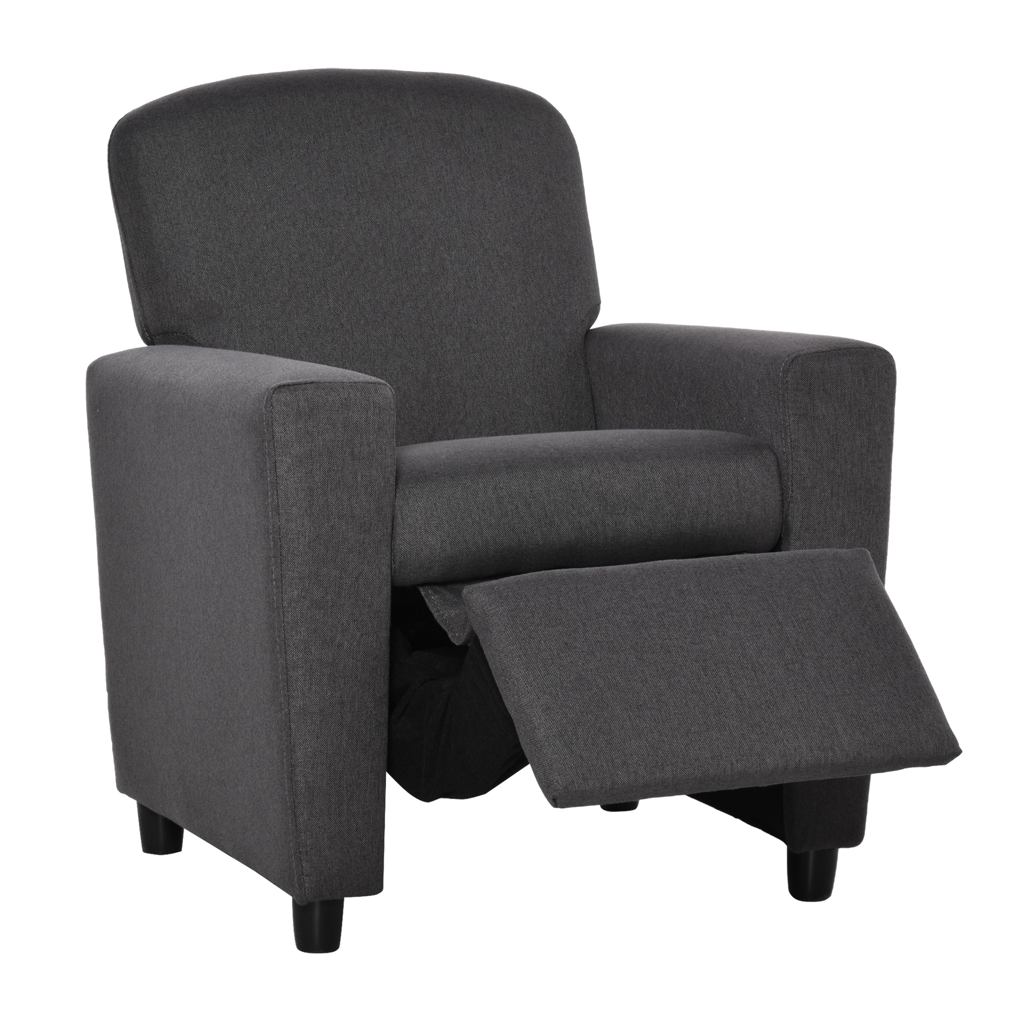 2 in 1 design Kids Sofa Armchair with Footrest for Children Playroom Bedroom Living Room, 55 x 50 x 67cm, Grey - Life Essentials