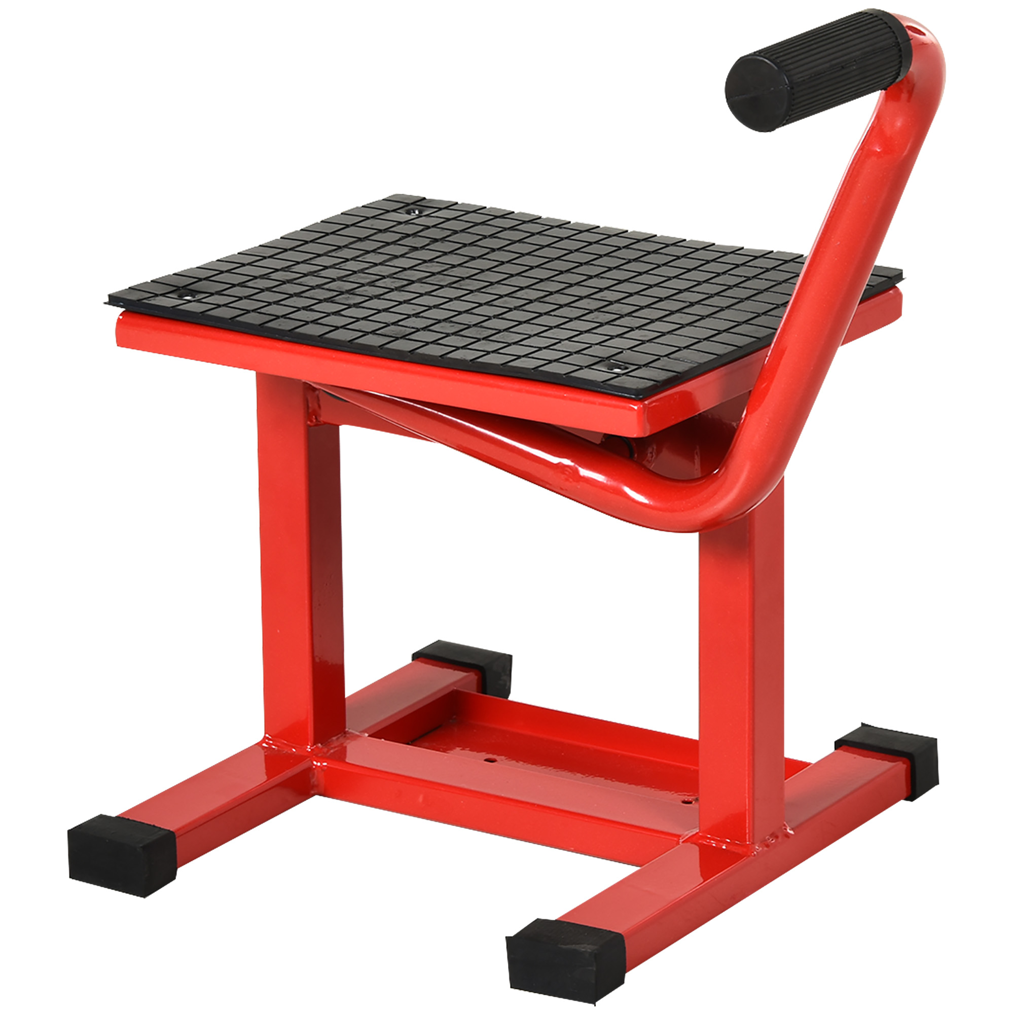 Steel Manual Repair Motorcycle Lift Red - Life Essentials