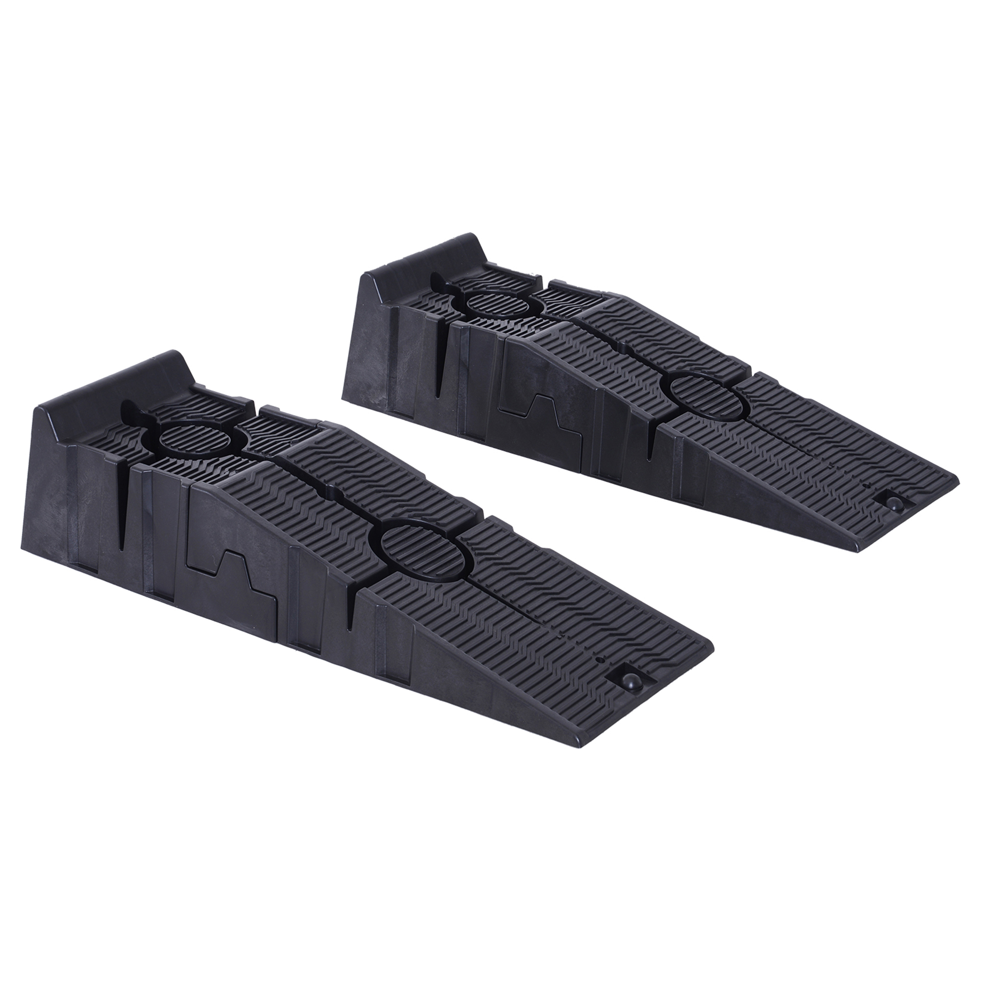 1 Pair Heavy Duty 5 Ton Plastic Garage Workshop Car Service Ramps Lifting Automotive Vehicle Portable Low Clearance - Life Essentials