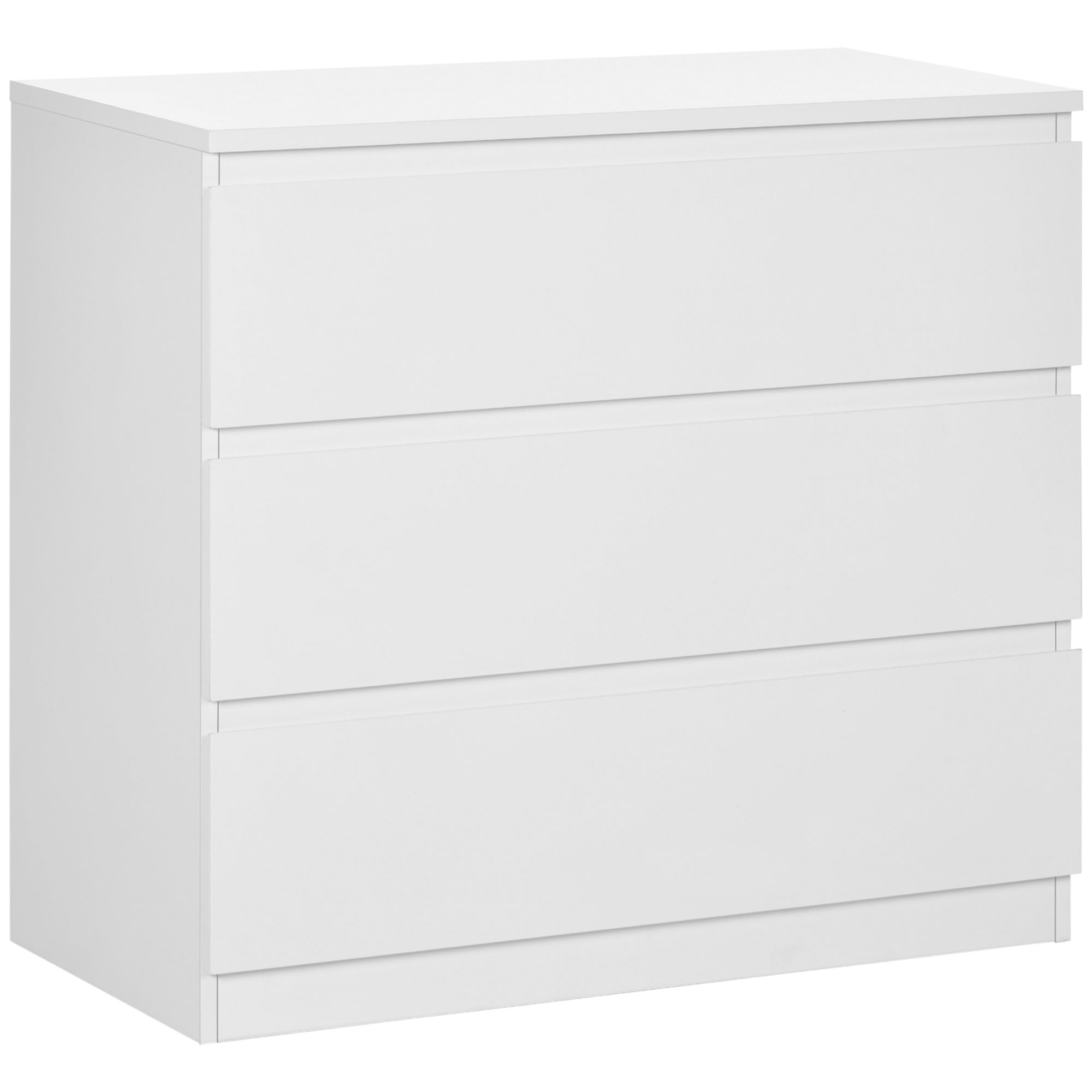 ROWAN White Chest of Drawers - Medium-sized, 3 Drawers - Life Essentials