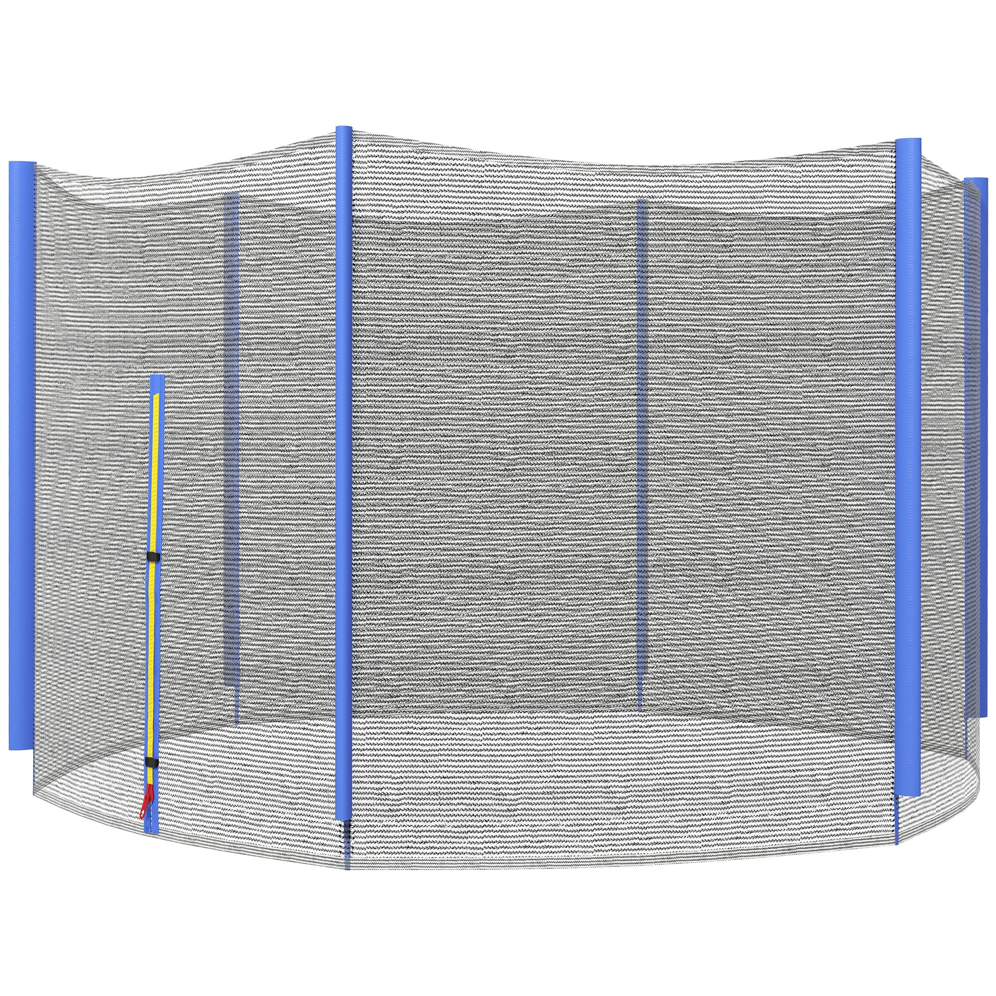 SPORTEDGE 10ft Trampoline Net Replacement with Zip & 6 Plastic Pole Covers, Weather-Resistant, Blue - Life Essentials