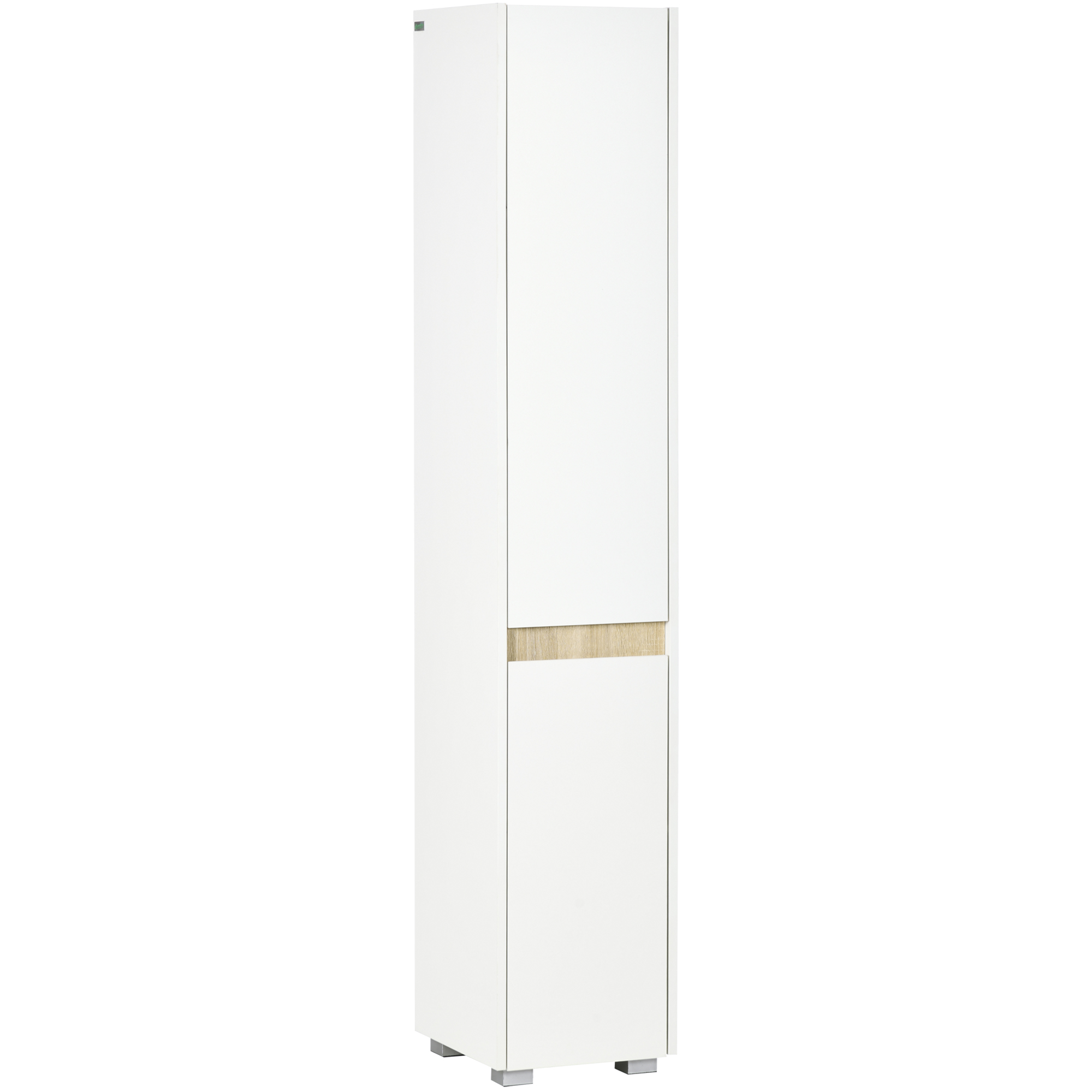 Tall Bathroom Cabinet with Adjustable Shelves, 5-Tier Modern Freestanding Tallboy with Storage Cabinets, White - Life Essentials