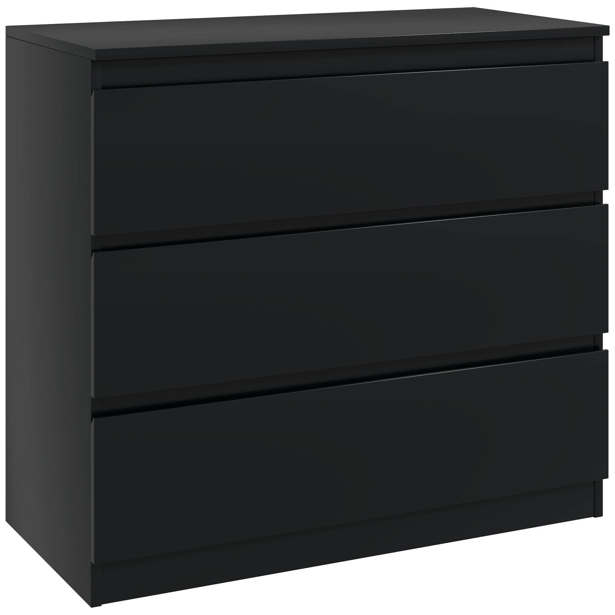 ROWAN Black Chest of Drawers - Medium-sized, 3 Drawers - Life Essentials