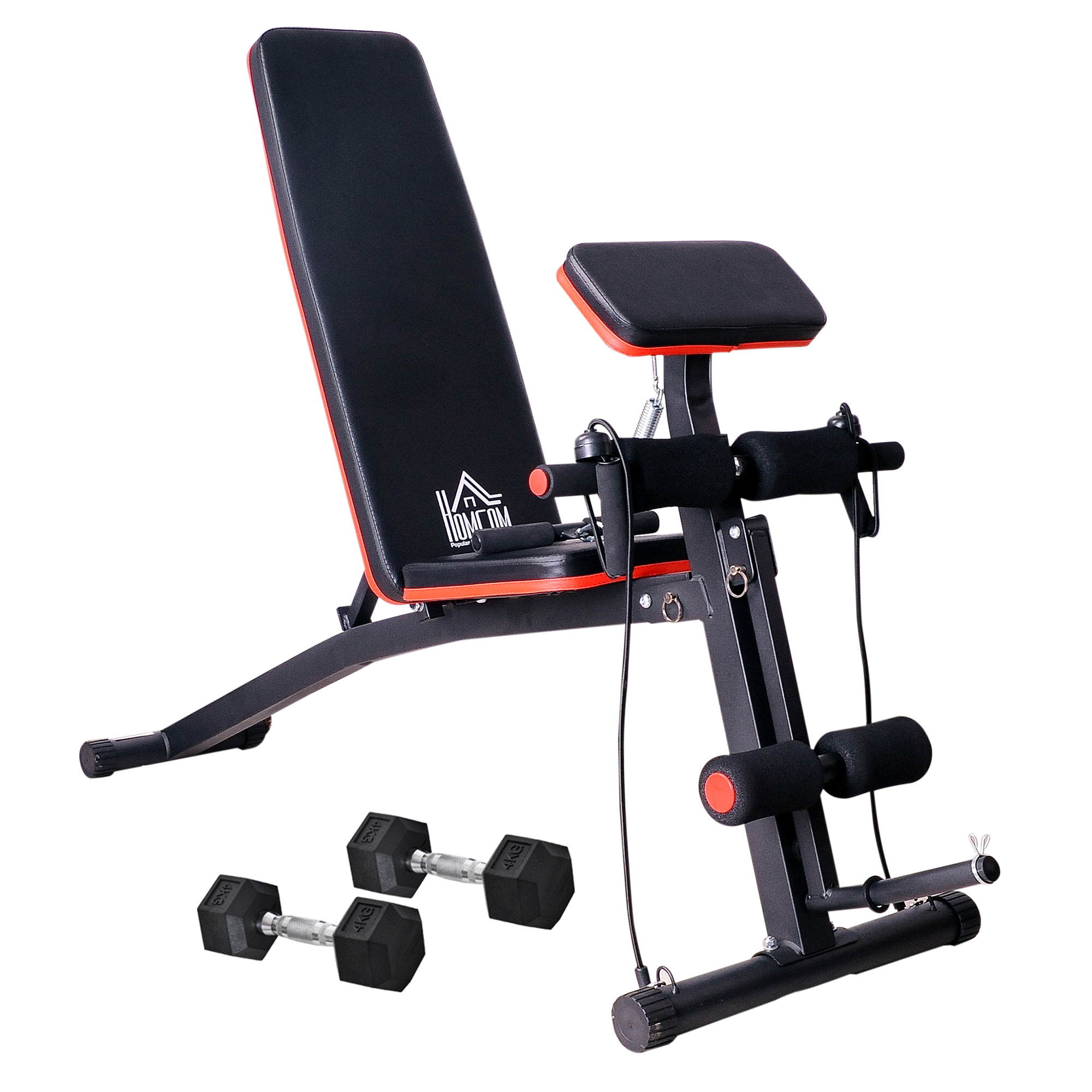 Scott Adjustable Reclined Dumbbell Bench Folding Sit Up Ab Bench - Multi Colour - Life Essentials