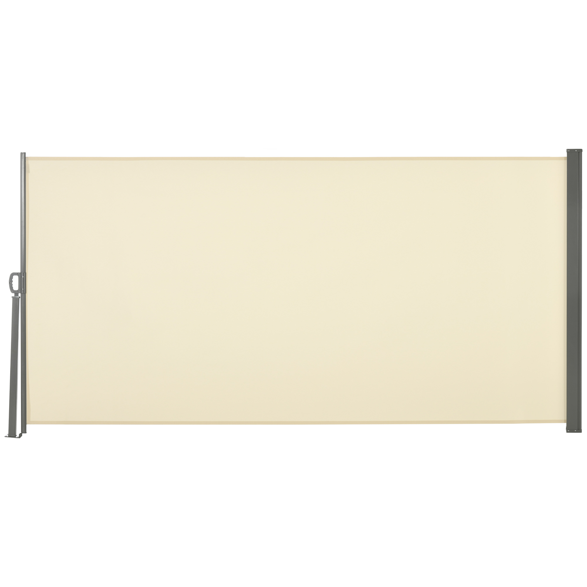 Retractable Sun Side Awning Screen Fence Patio Garden Wall Balcony Screening Panel Outdoor Blind Privacy Divider (3x1.6M, Cream White) - Life 