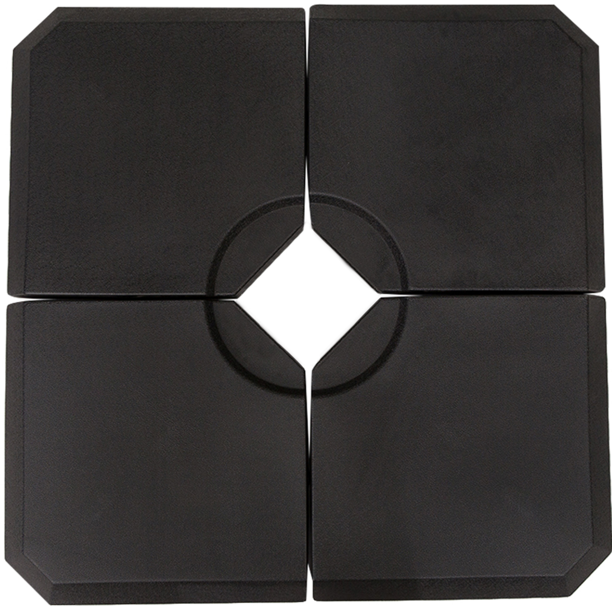 HD Polyethylene Sand or Water Fillable Parasol Base Black - Life Essentials