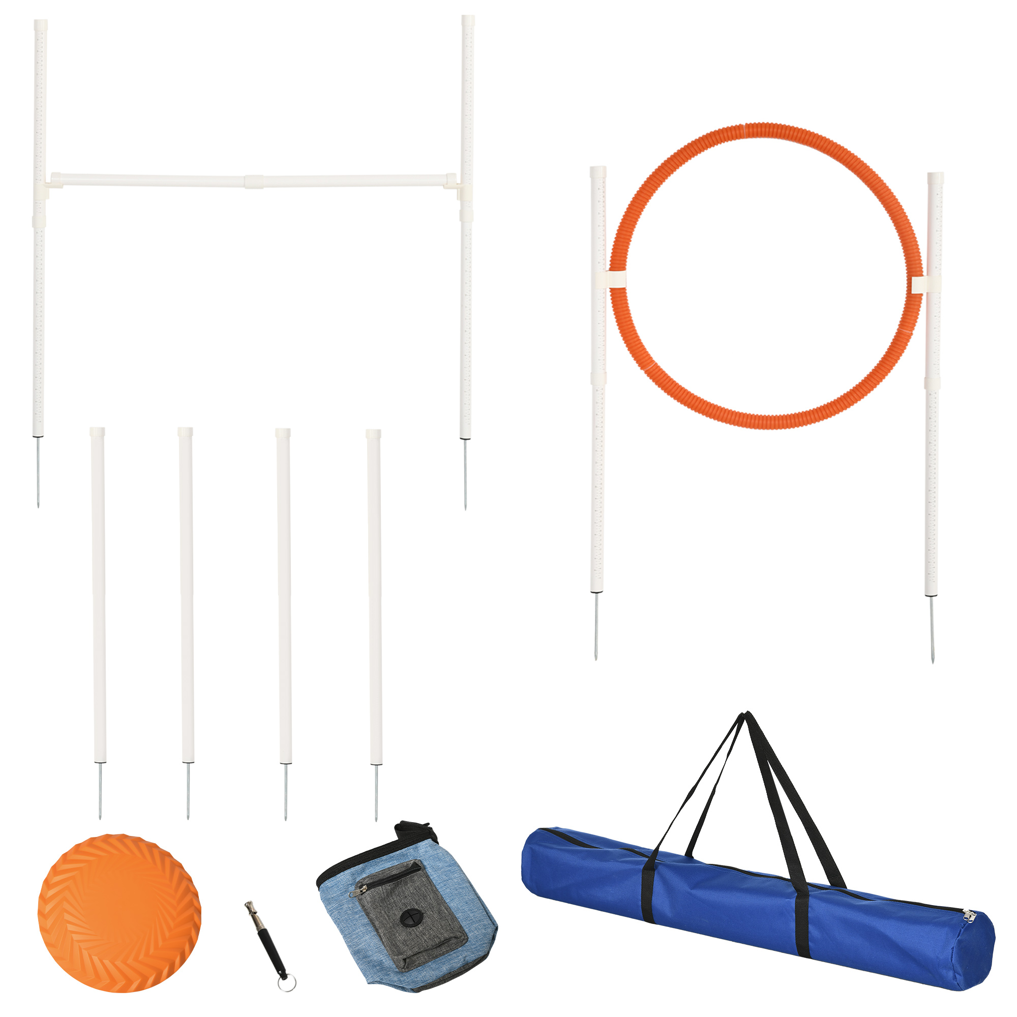 Pet Agility Training Equipment for Dogs with Carry Bag - Multicolour - Life Essentials