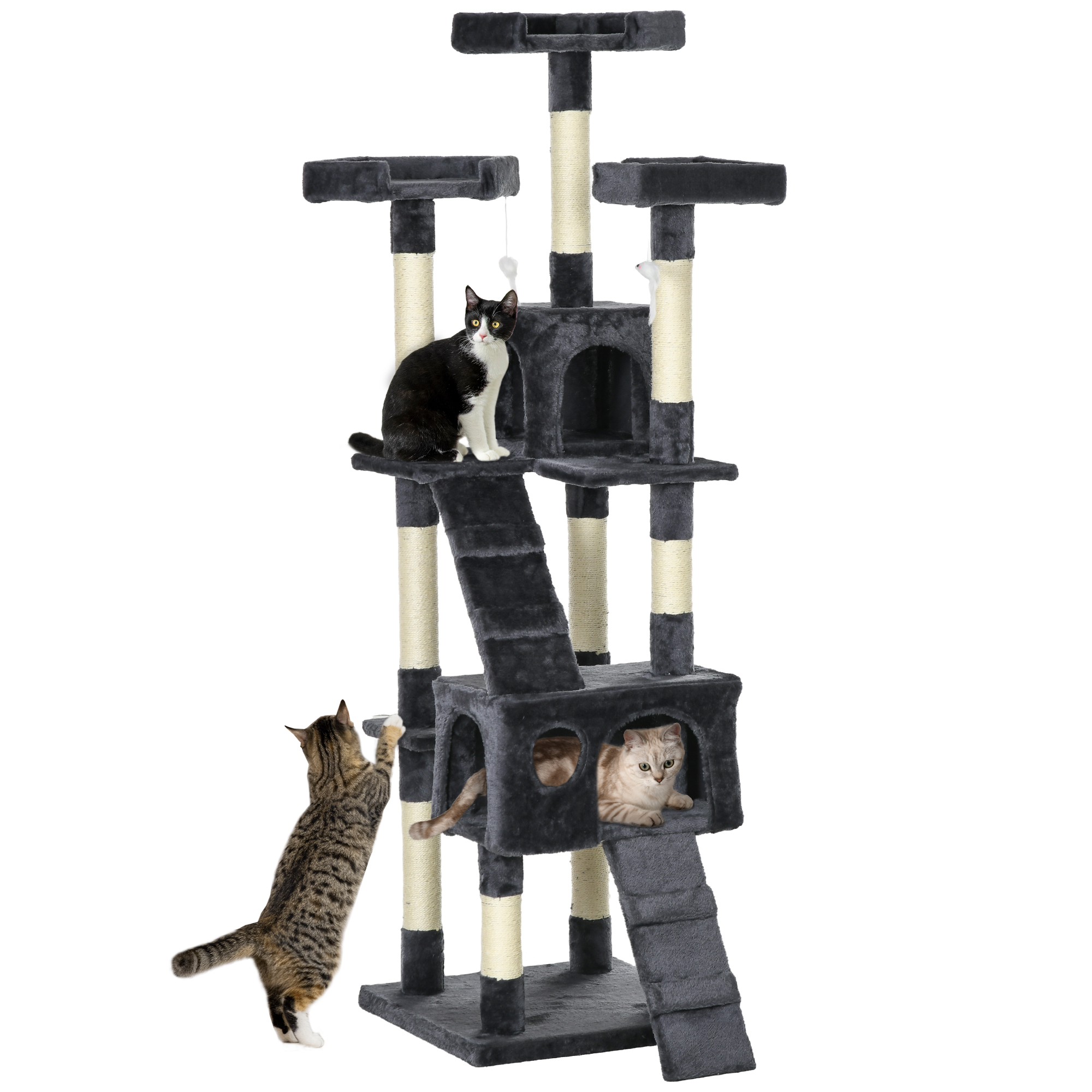 PAWSTER Cat Tree Scratching House, Activity Play Centre - Life Essentials