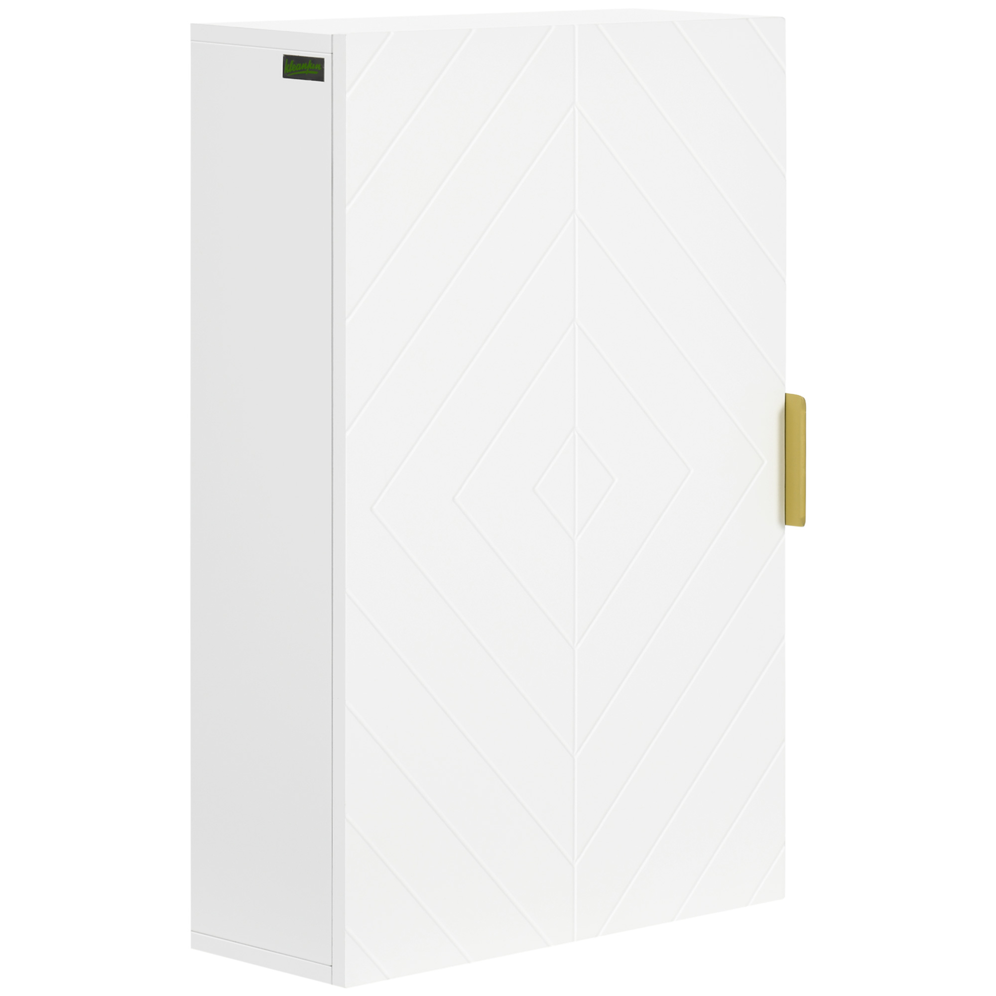 Bathroom Wall Cabinet, Over Toilet Storage Cupboard with Adjustable Shelves for Hallway, Living Room, White - Life Essentials