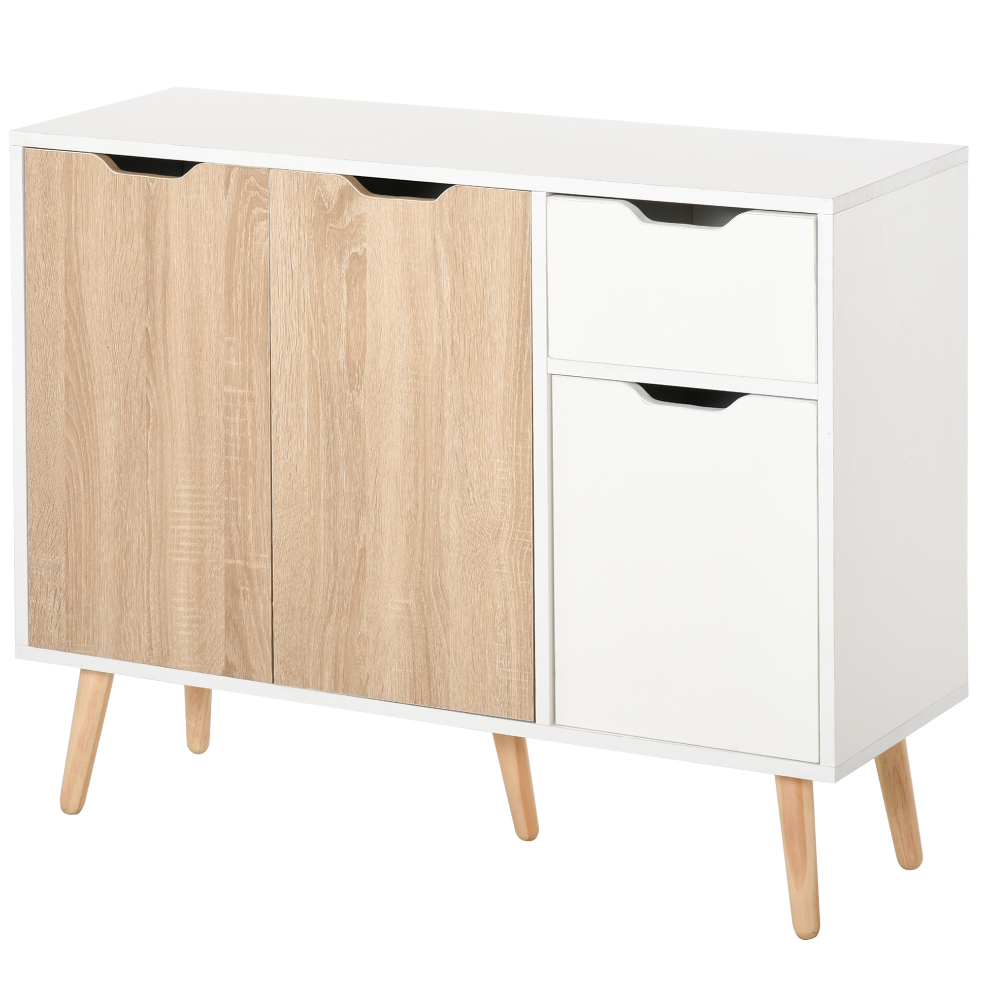 Sideboard Floor Standing Storage Cabinet with Drawer for Bedroom, Living Room, Home Office, Natural - Life Essentials