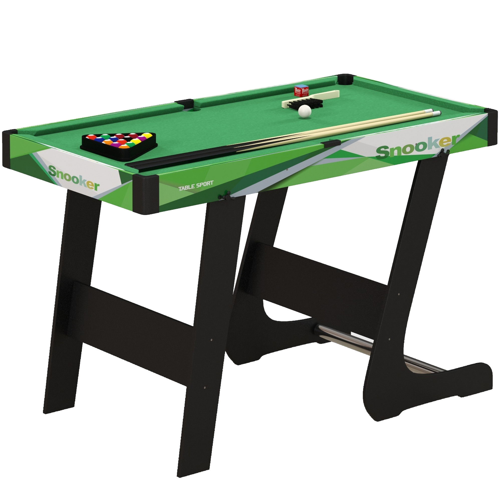 McAlpin 104cm Folding Mini Pool Table Set - Green - Life Essentials