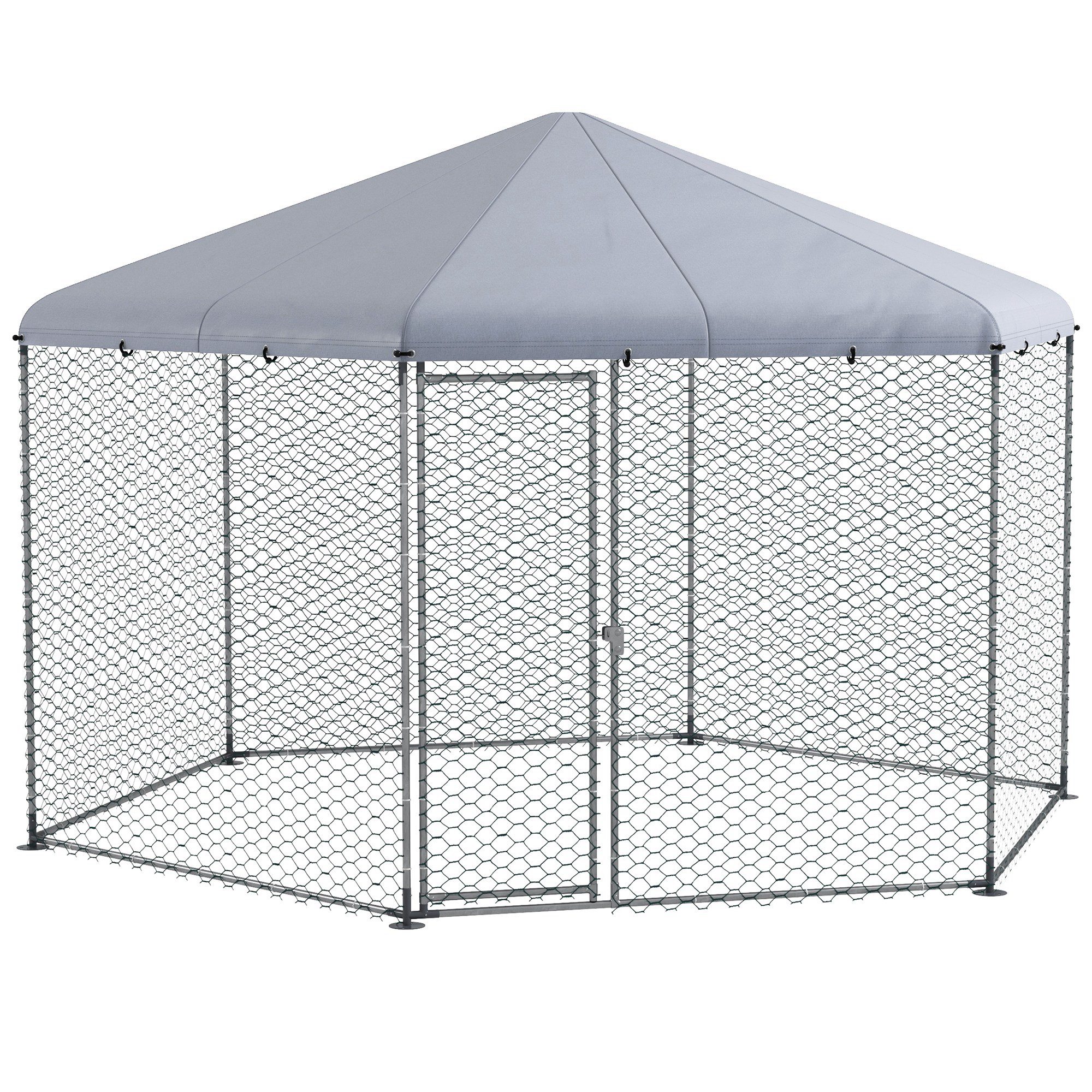 4 x 3.5 x 2.6m Chicken Coop for 10-15 Chickens, Hens, Rabbits, Ducks, Outdoor Garden Chicken Run - Life Essentials