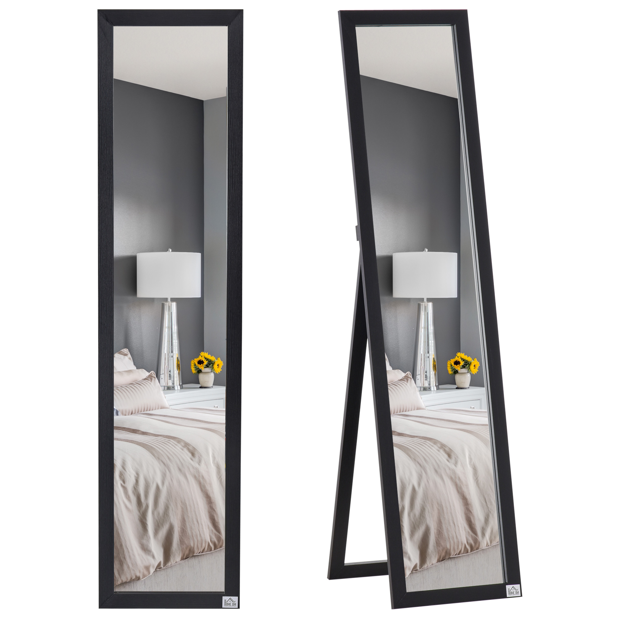 Full Length Mirror for Bedroom, Free Standing Dressing Mirror, Wall Mirror for Living Room, 37 x 154 cm - Life Essentials