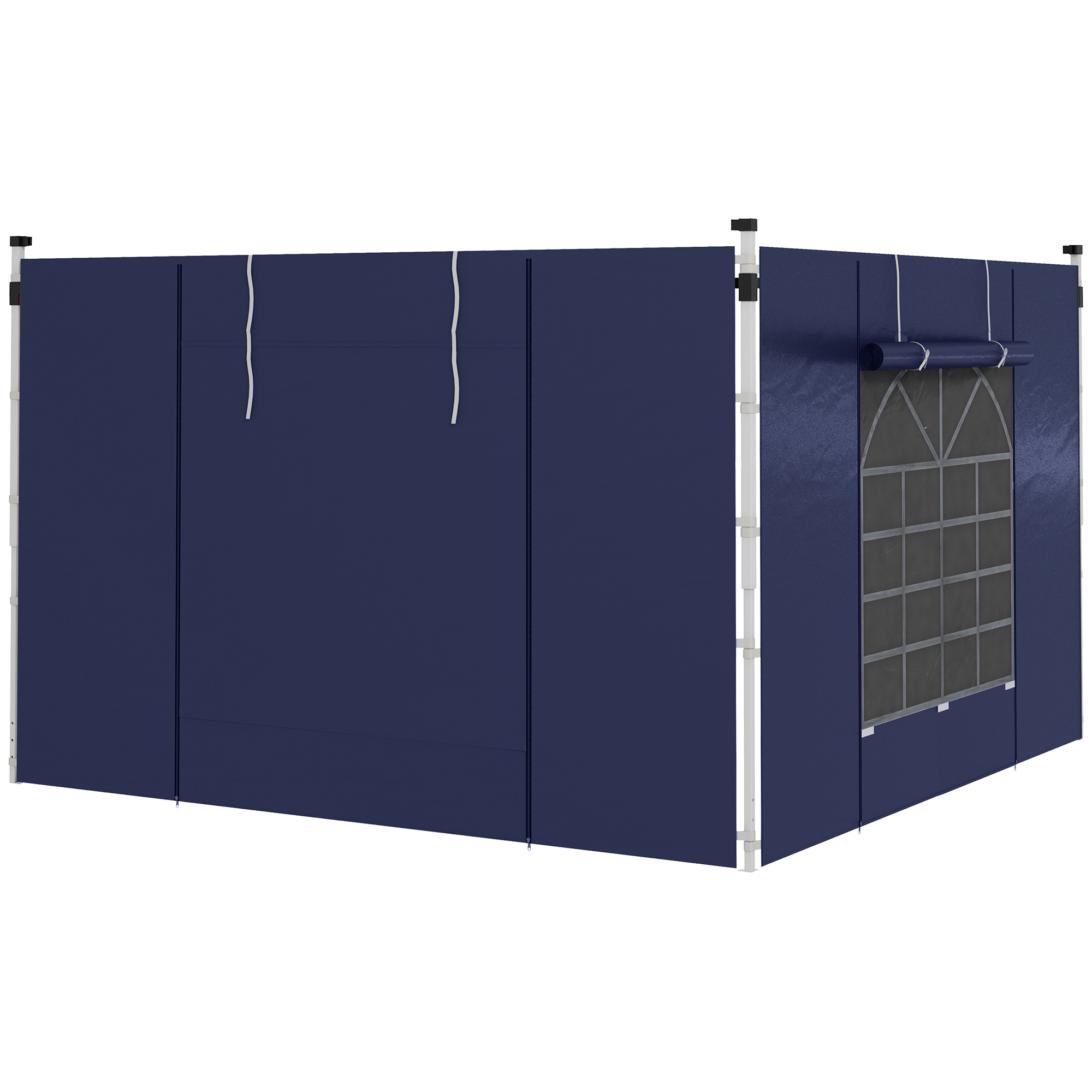 SUNVISTA Set of Two 195 x 295cm Replacement Gazebo Side Walls - Blue - Life Essentials