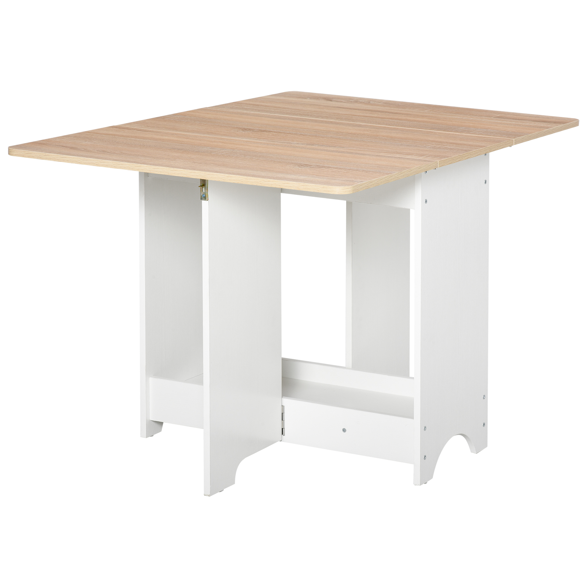Foldable Dining Table Drop-Leaf Folding Desk Side Console with Storage Shelf for Kitchen,Dining Room - Life Essentials
